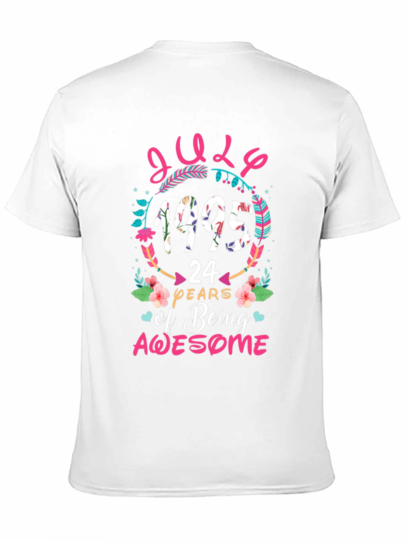 July 1995 24 Years of Being Awesome Graphic T-Shirt