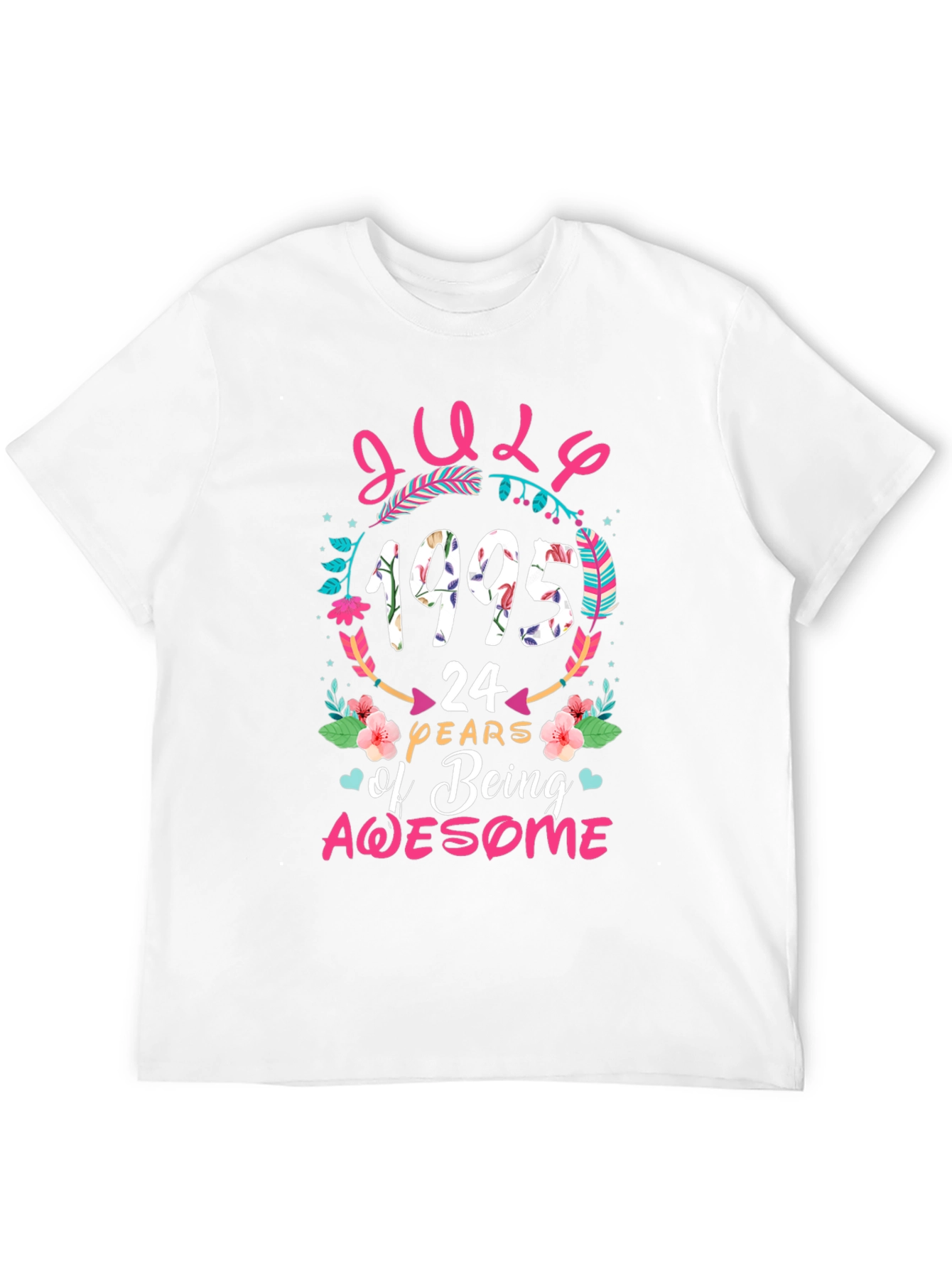 July 1995 24 Years of Being Awesome Graphic T-Shirt