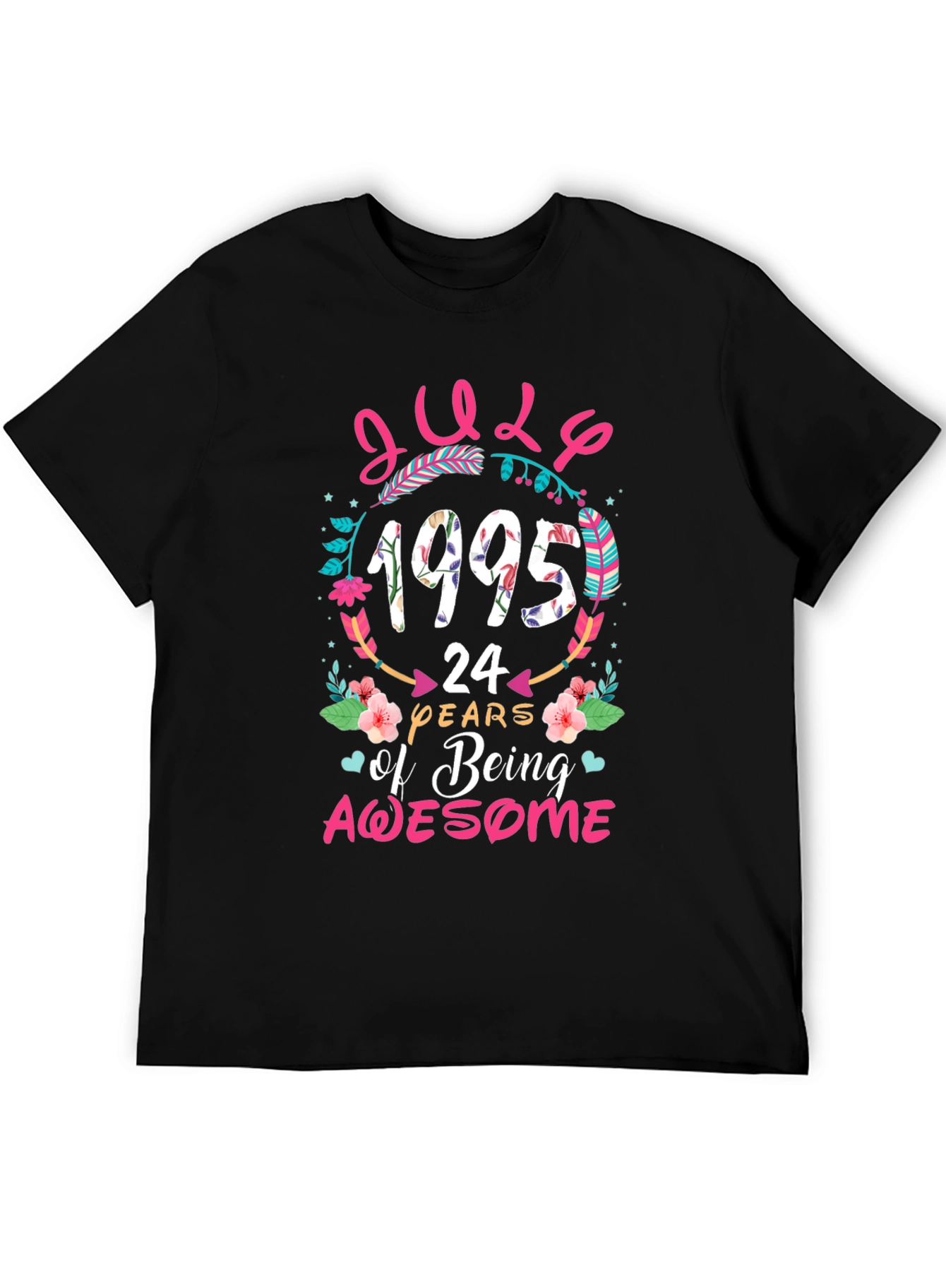 July 1995 24 Years of Being Awesome Graphic T-Shirt