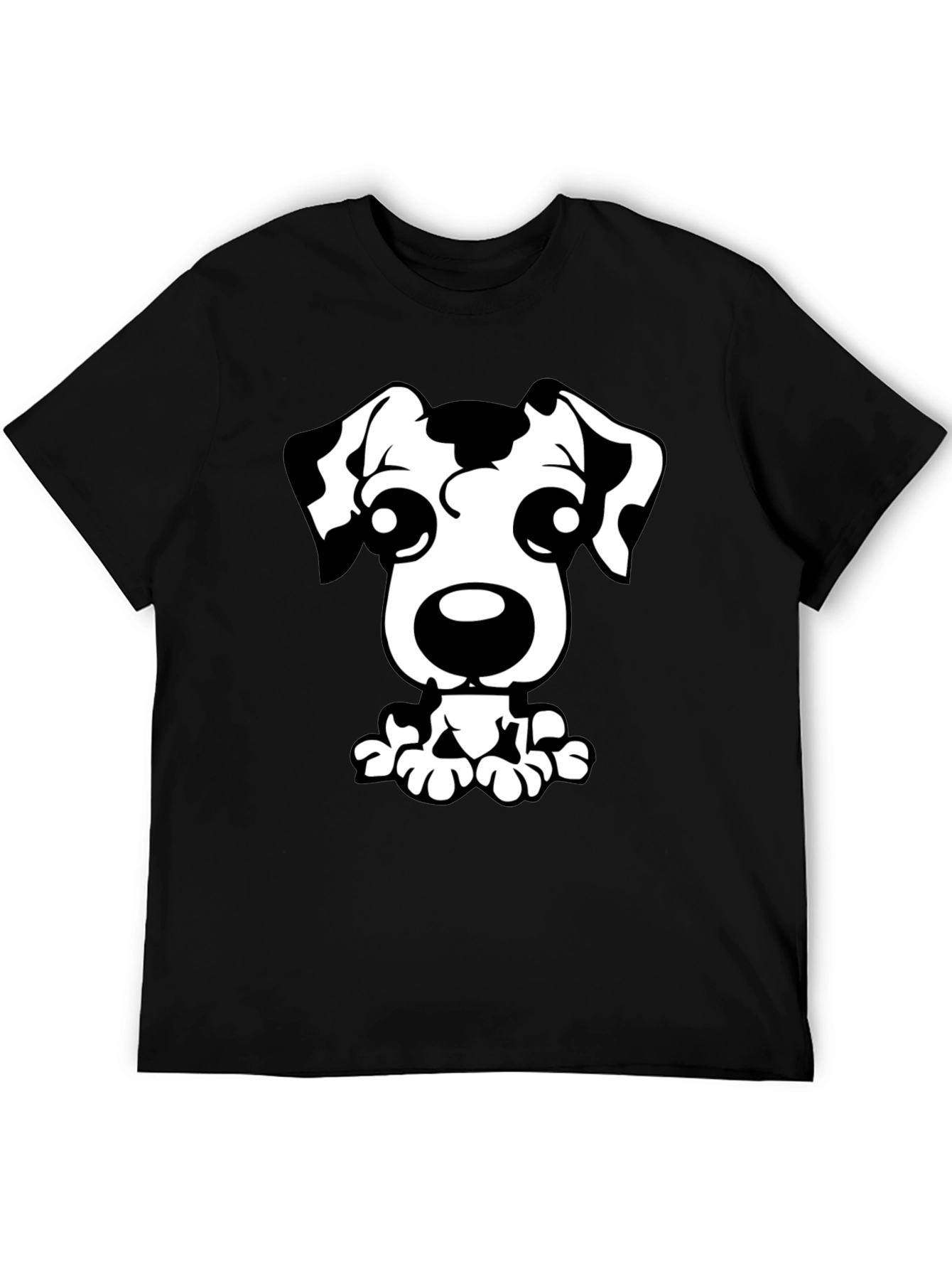 Dalmatian Dog Graphic Tee - Black T-Shirt