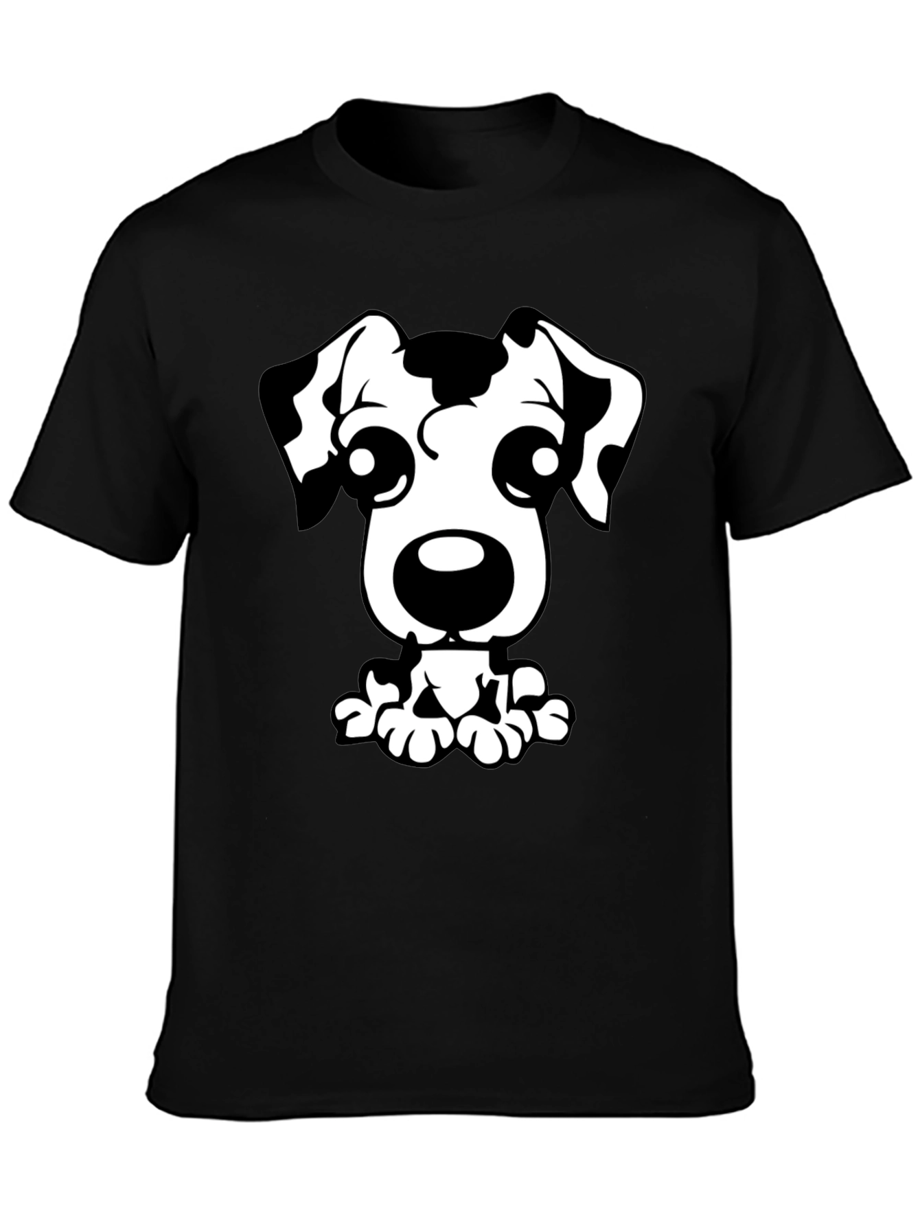 Dalmatian Dog Graphic Tee - Black T-Shirt