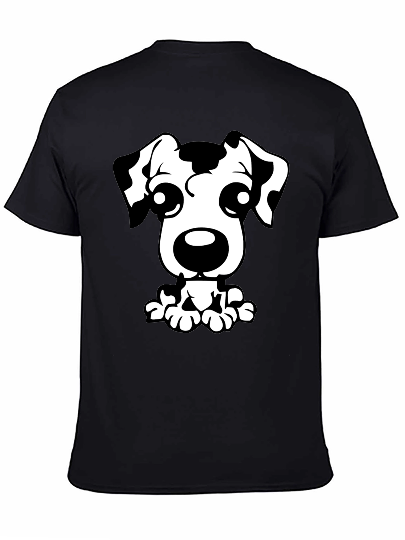 Dalmatian Dog Graphic Tee - Black T-Shirt