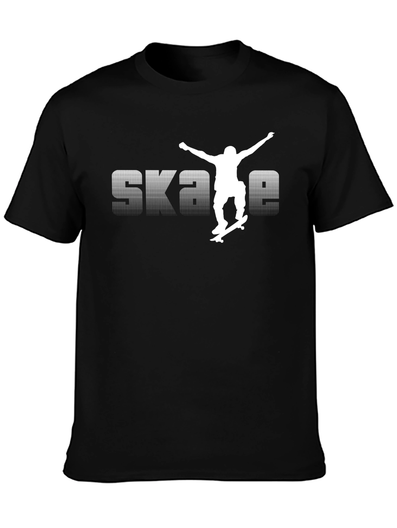 Skateboarding Graphic Black T-Shirt