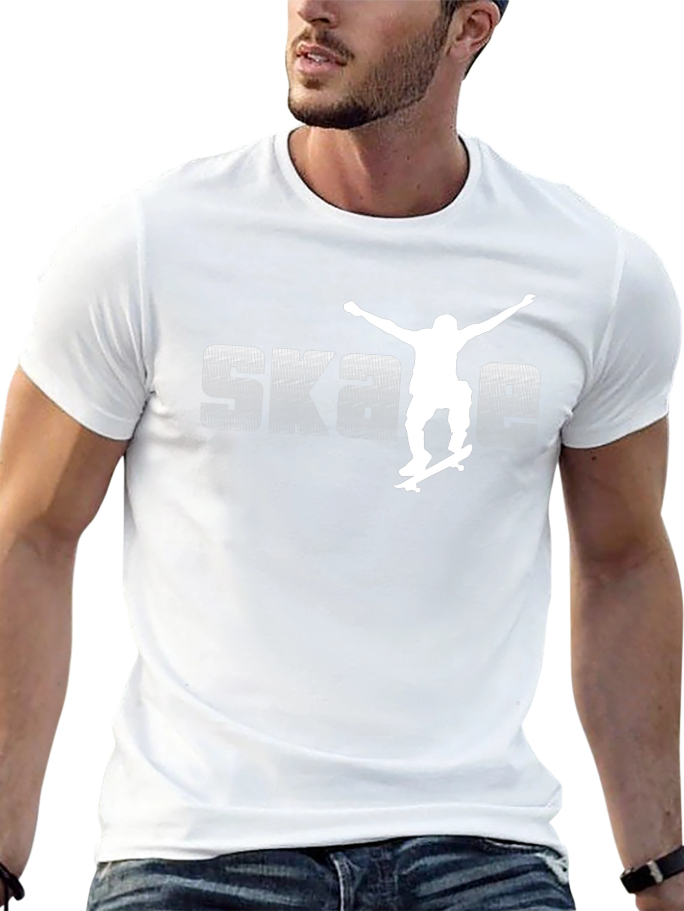 Skateboarding Graphic Black T-Shirt