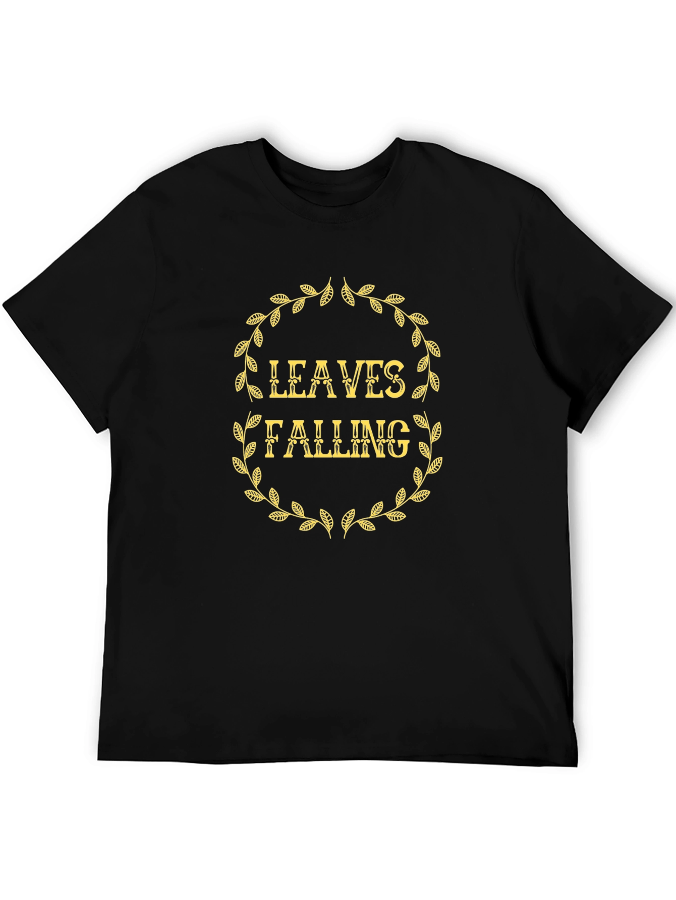 Leaves Falling Black Tee