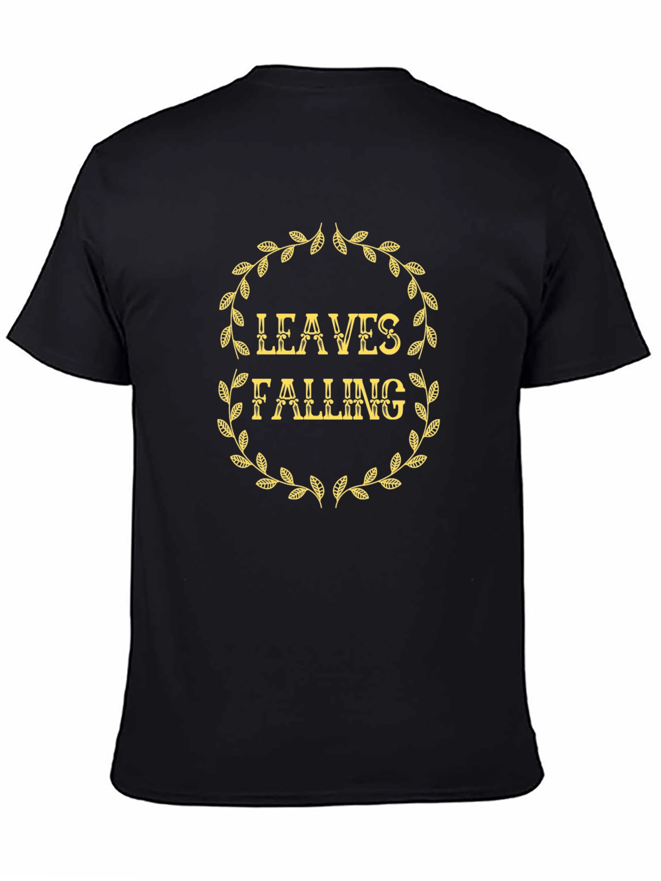 Leaves Falling Black Tee