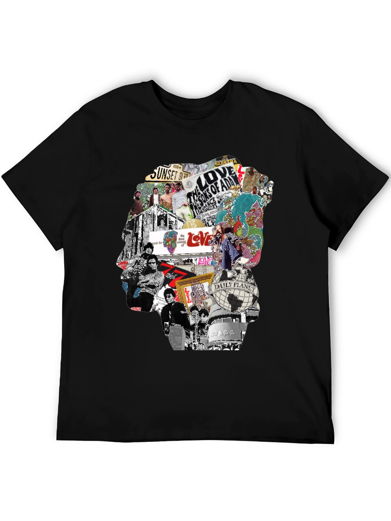Retro Collage Graphic T-Shirt - Unique Design