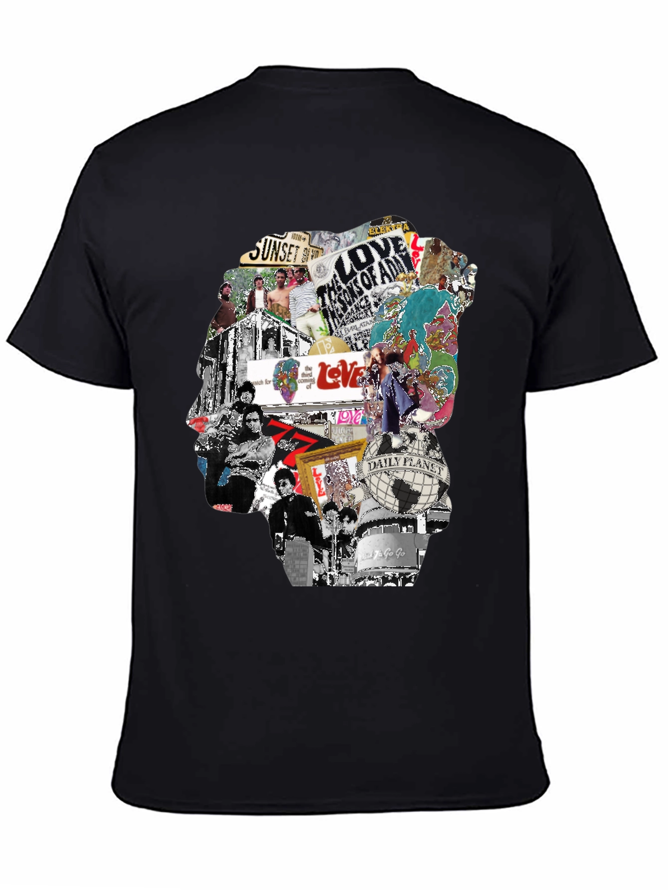 Retro Collage Graphic T-Shirt - Unique Design