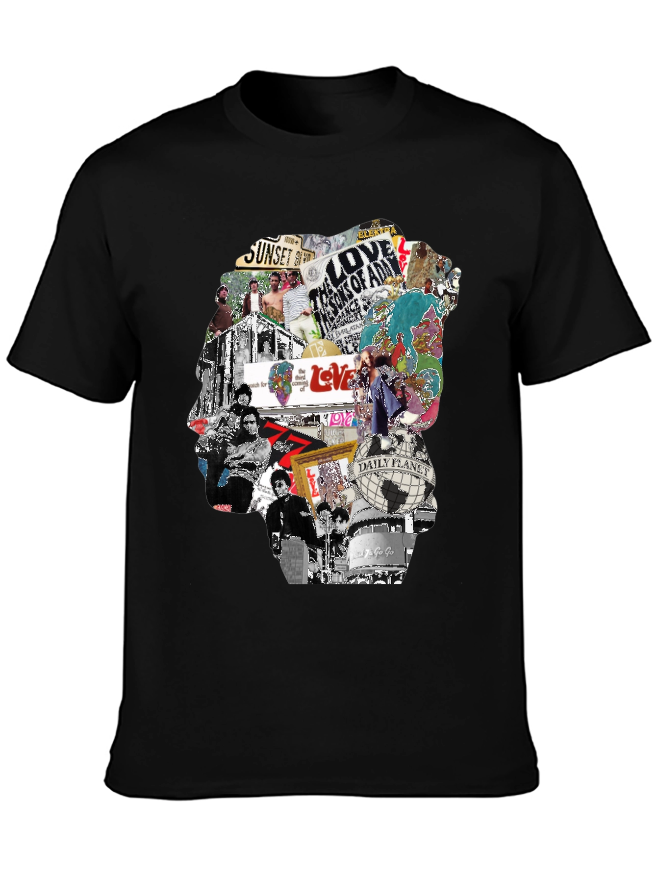Retro Collage Graphic T-Shirt - Unique Design