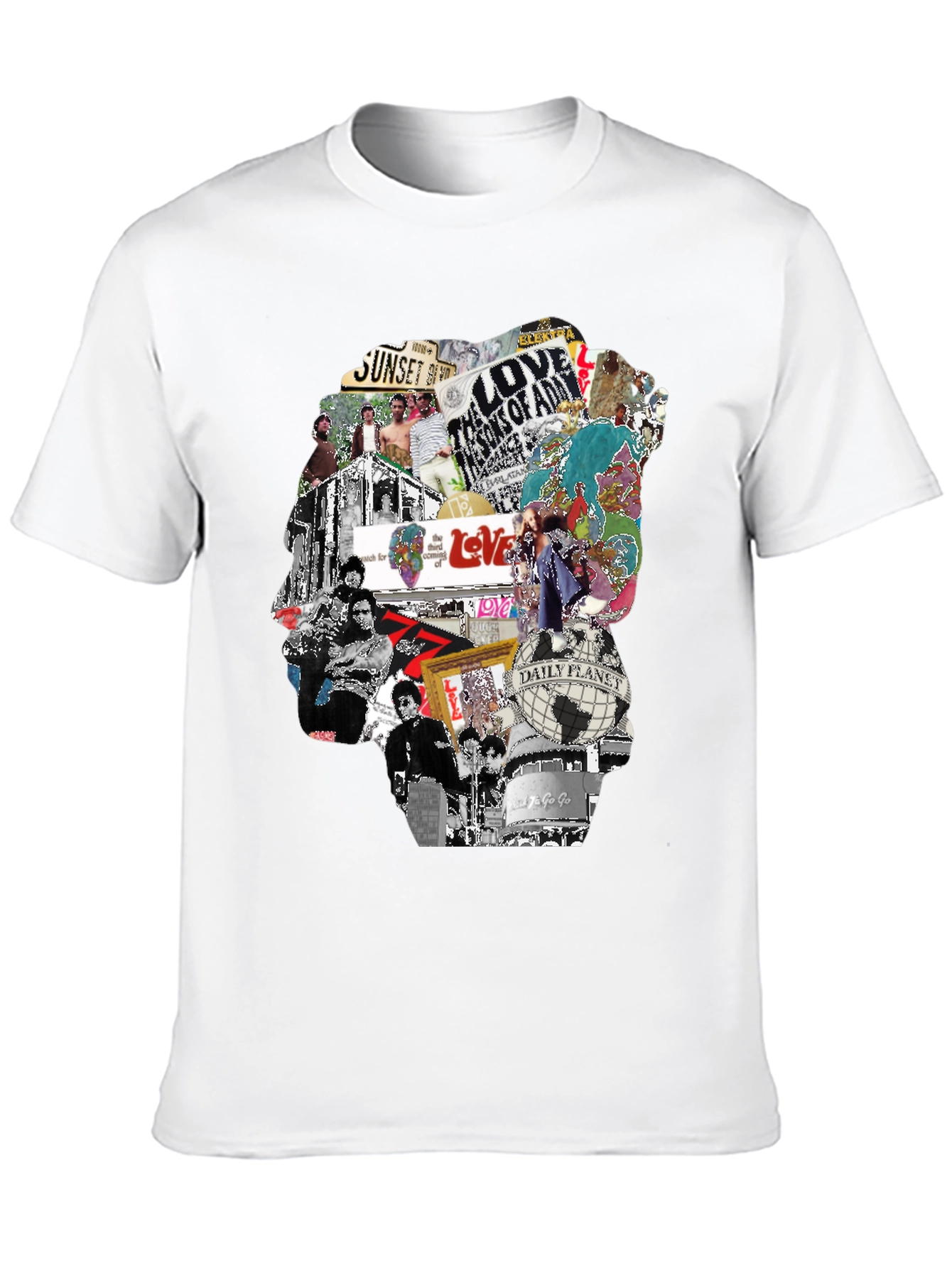 Retro Collage Graphic T-Shirt - Unique Design