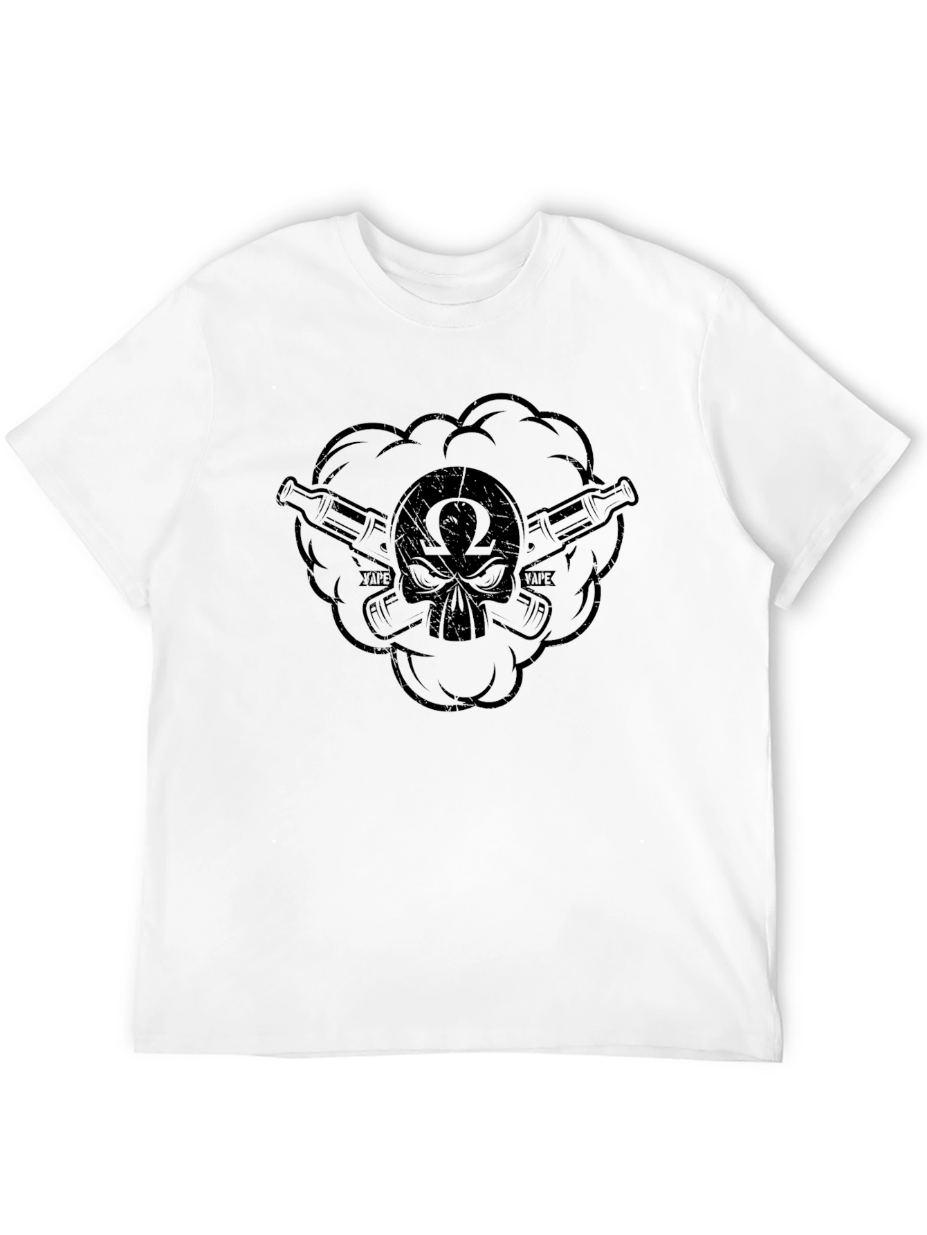 Vape Skull T-Shirt - Black Graphic Tee