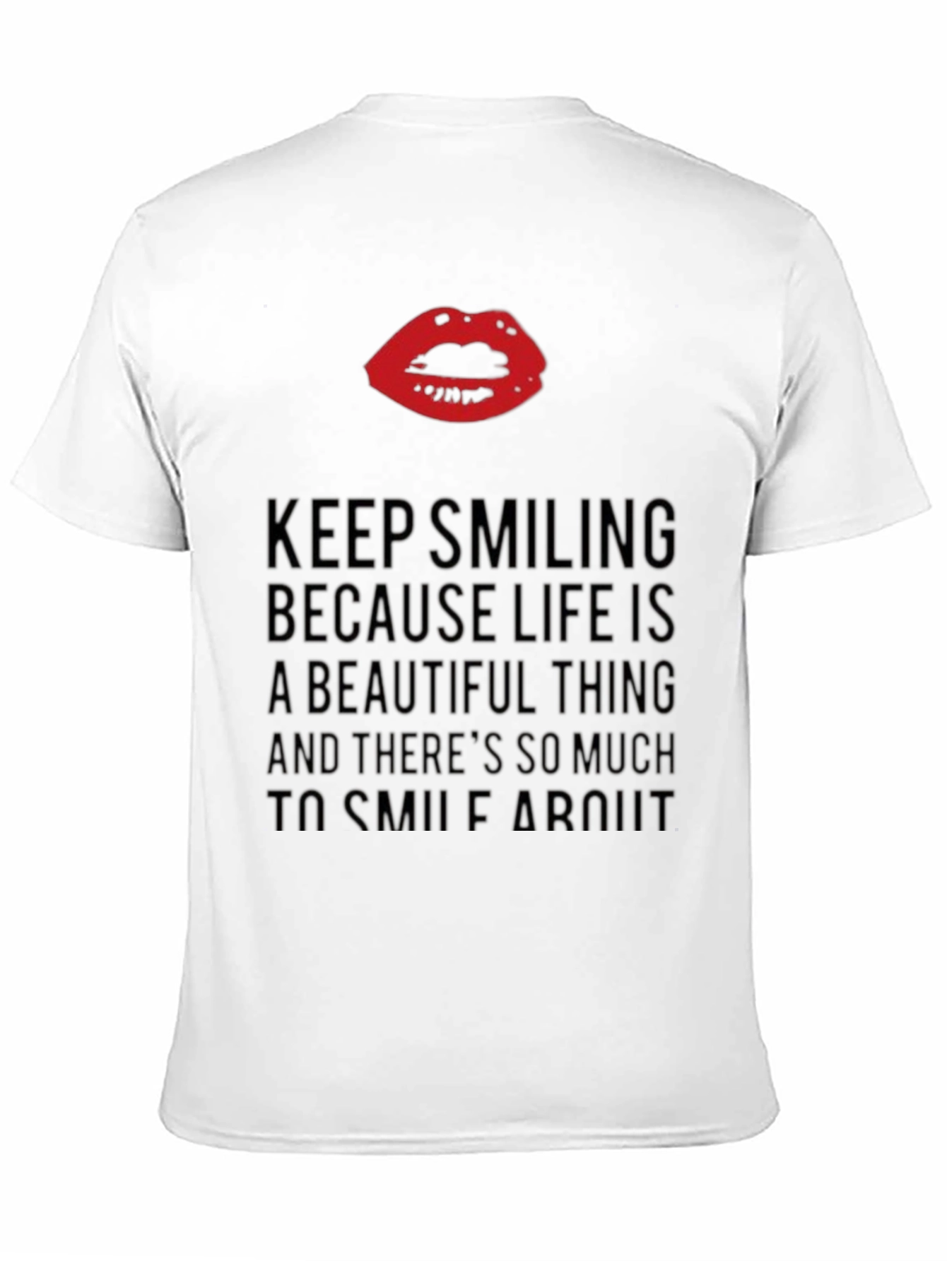 Smile More Black Graphic Tee