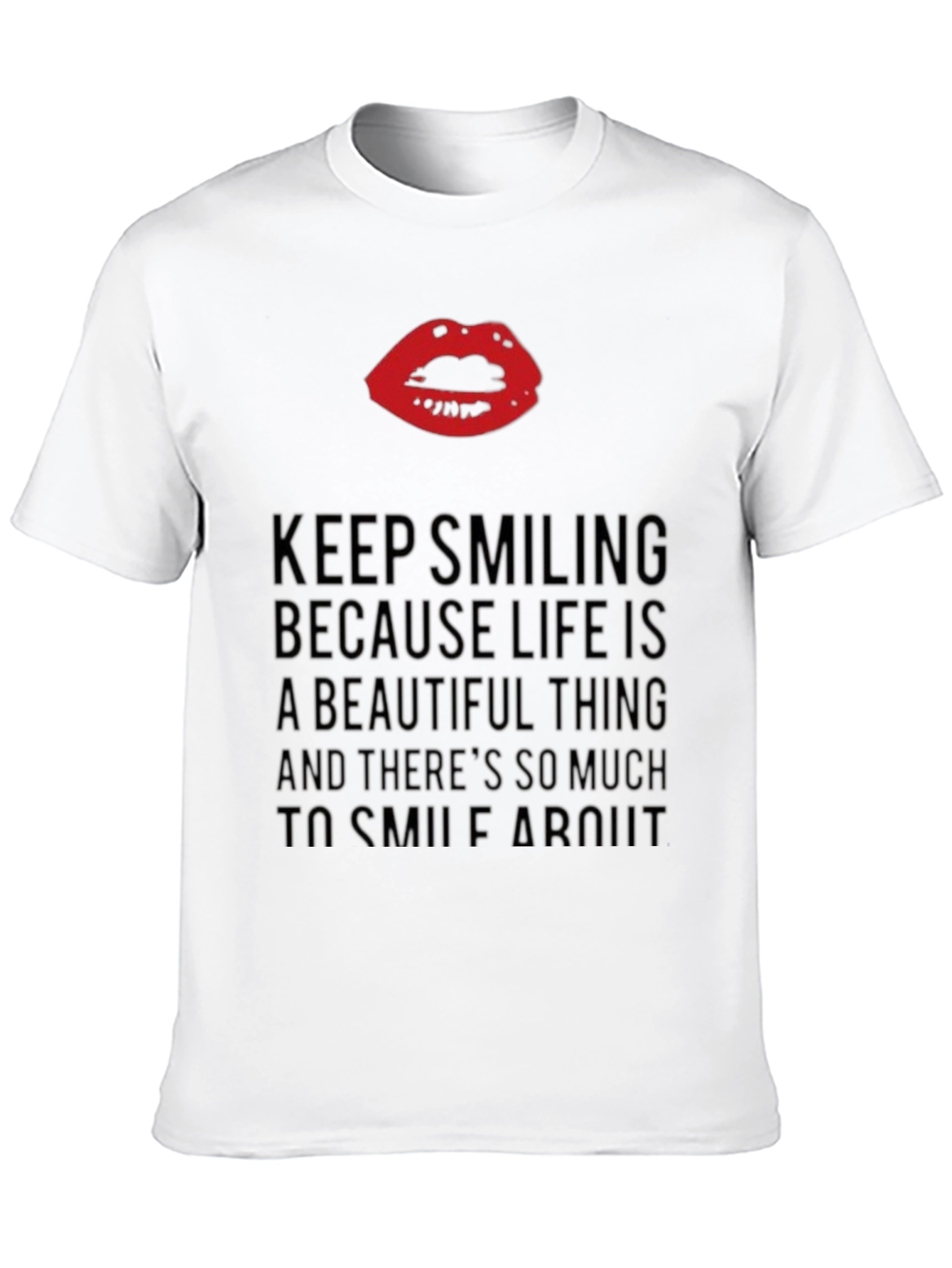 Smile More Black Graphic Tee
