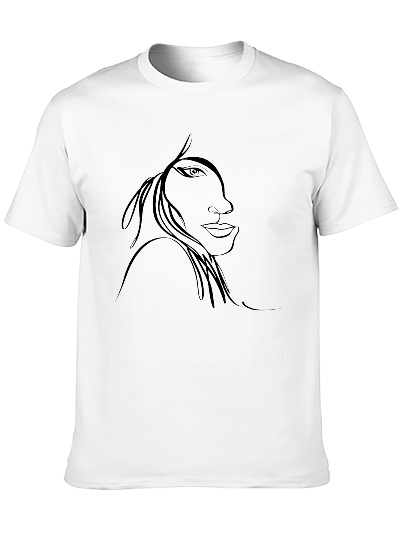 Abstract Face Graphic Tee - Modern Art Shirt