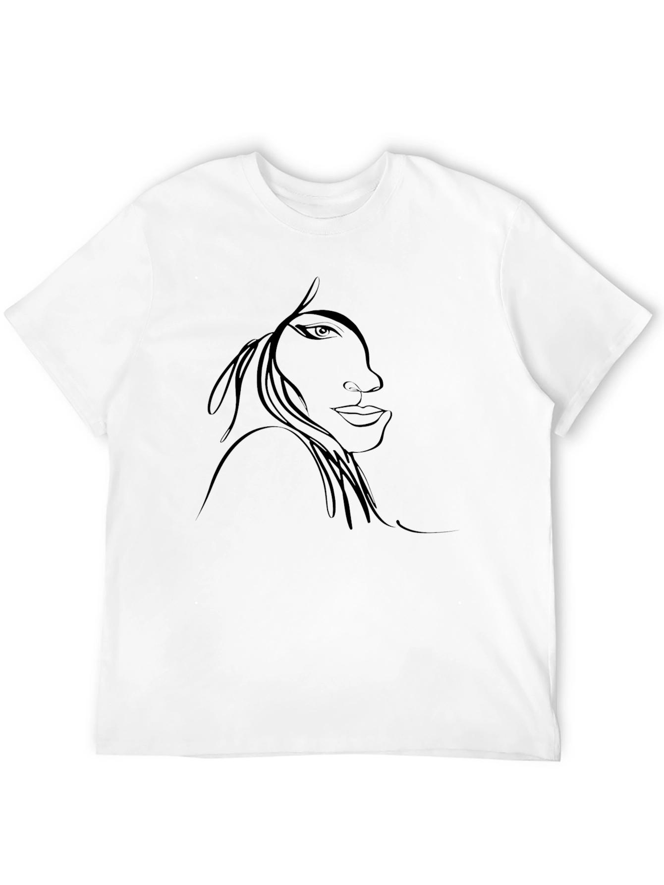 Abstract Face Graphic Tee - Modern Art Shirt