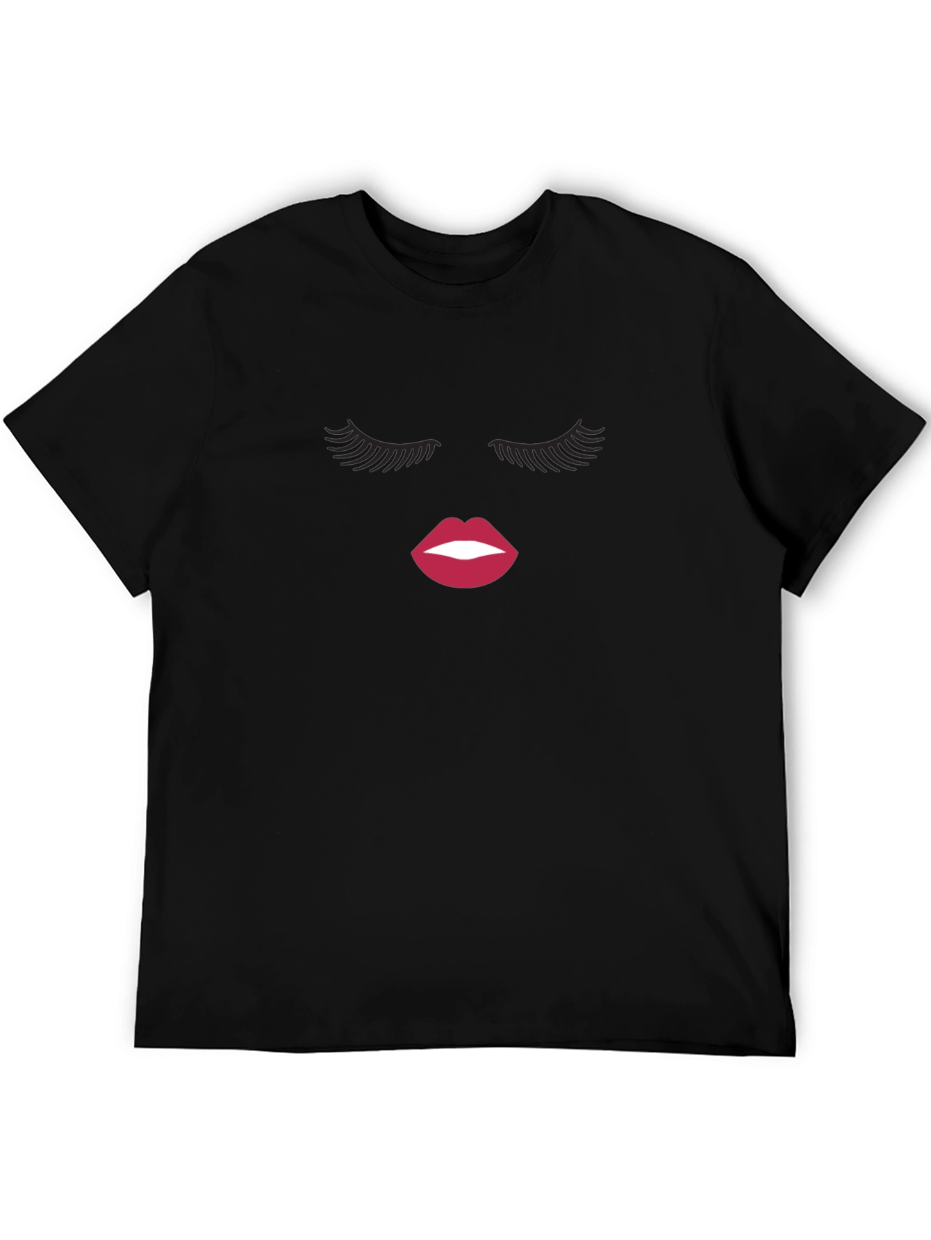 Glam Wink Graphic Tee - Stylish Black T-Shirt