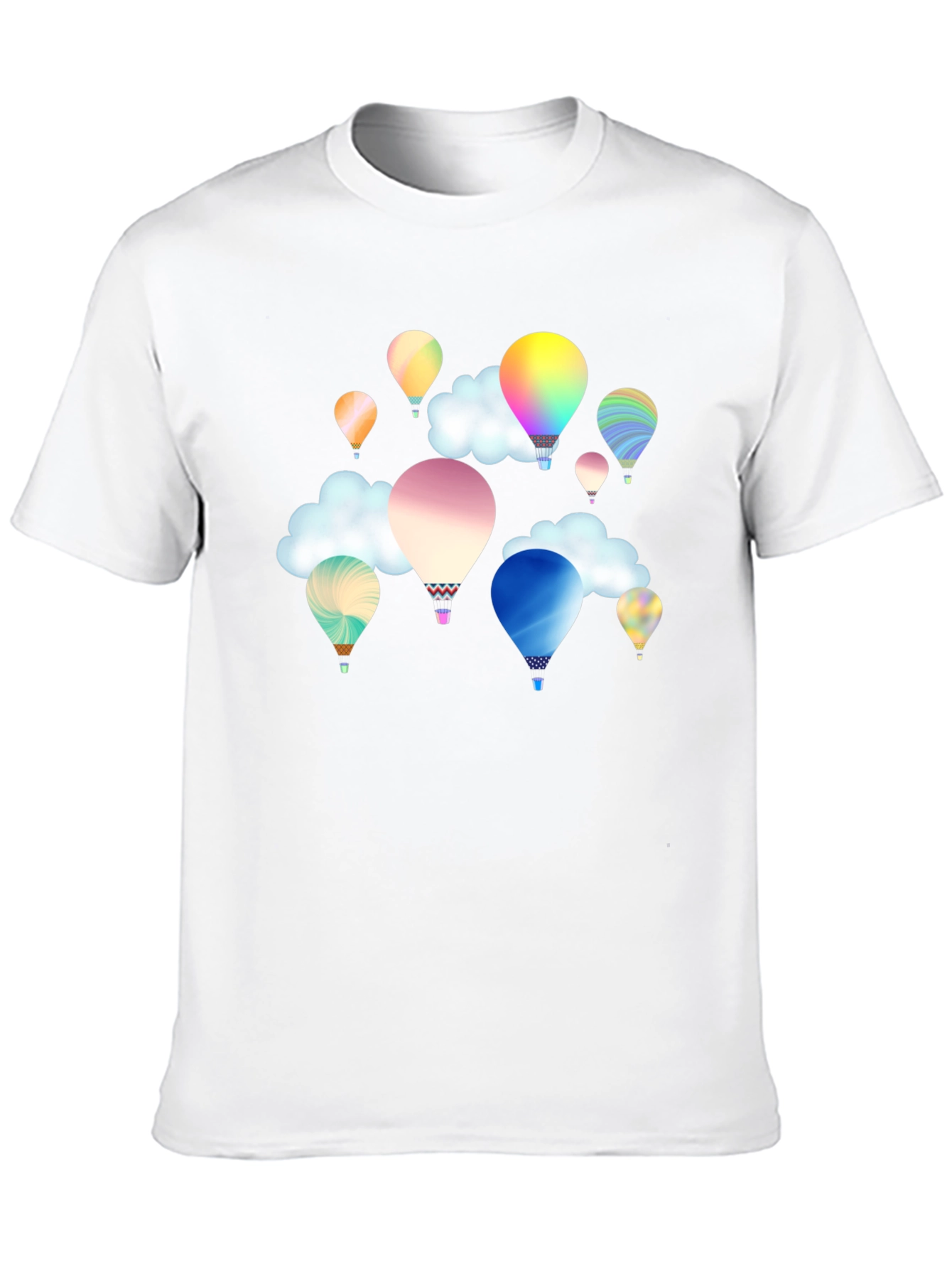 Mens Balloon Print T-Shirt - Black Casual Tee