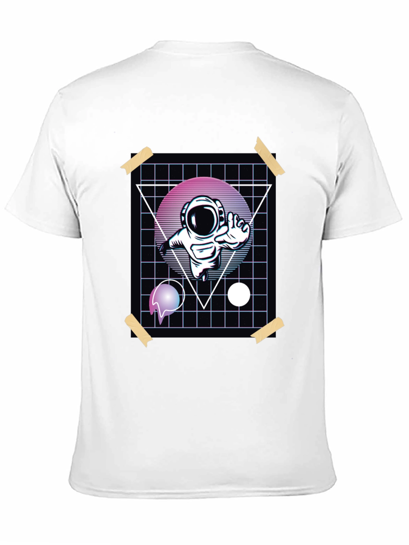 Retro Astronaut T-Shirt - Graphic Print