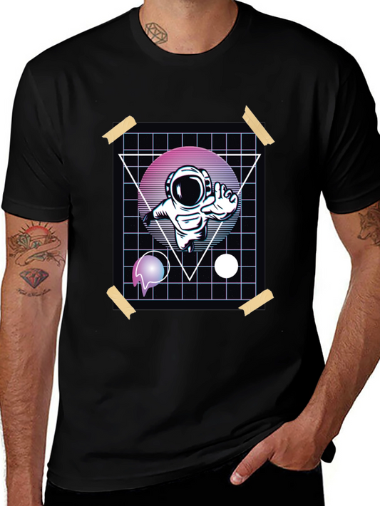 Retro Astronaut T-Shirt - Graphic Print
