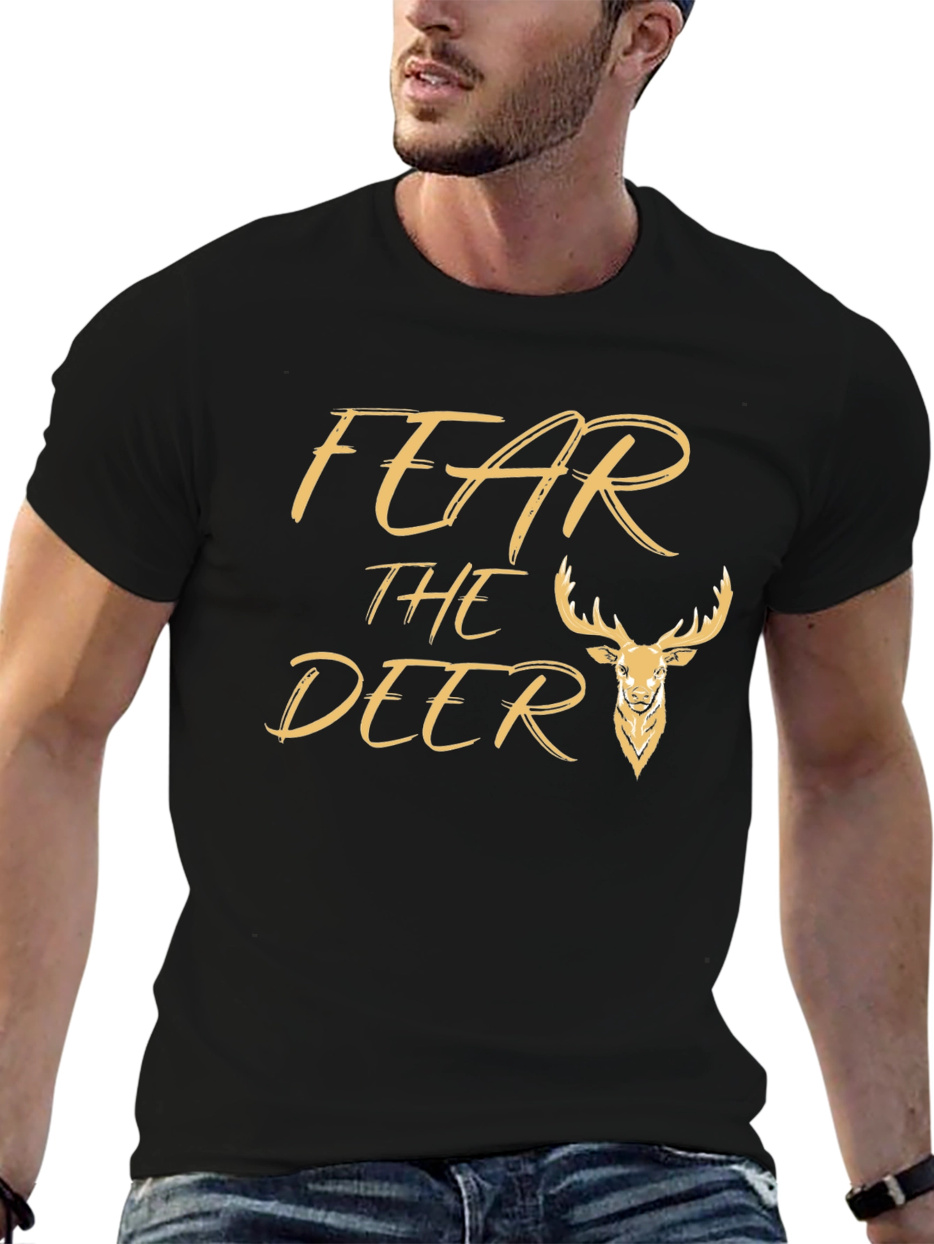 Fear the Deer Black Graphic Tee