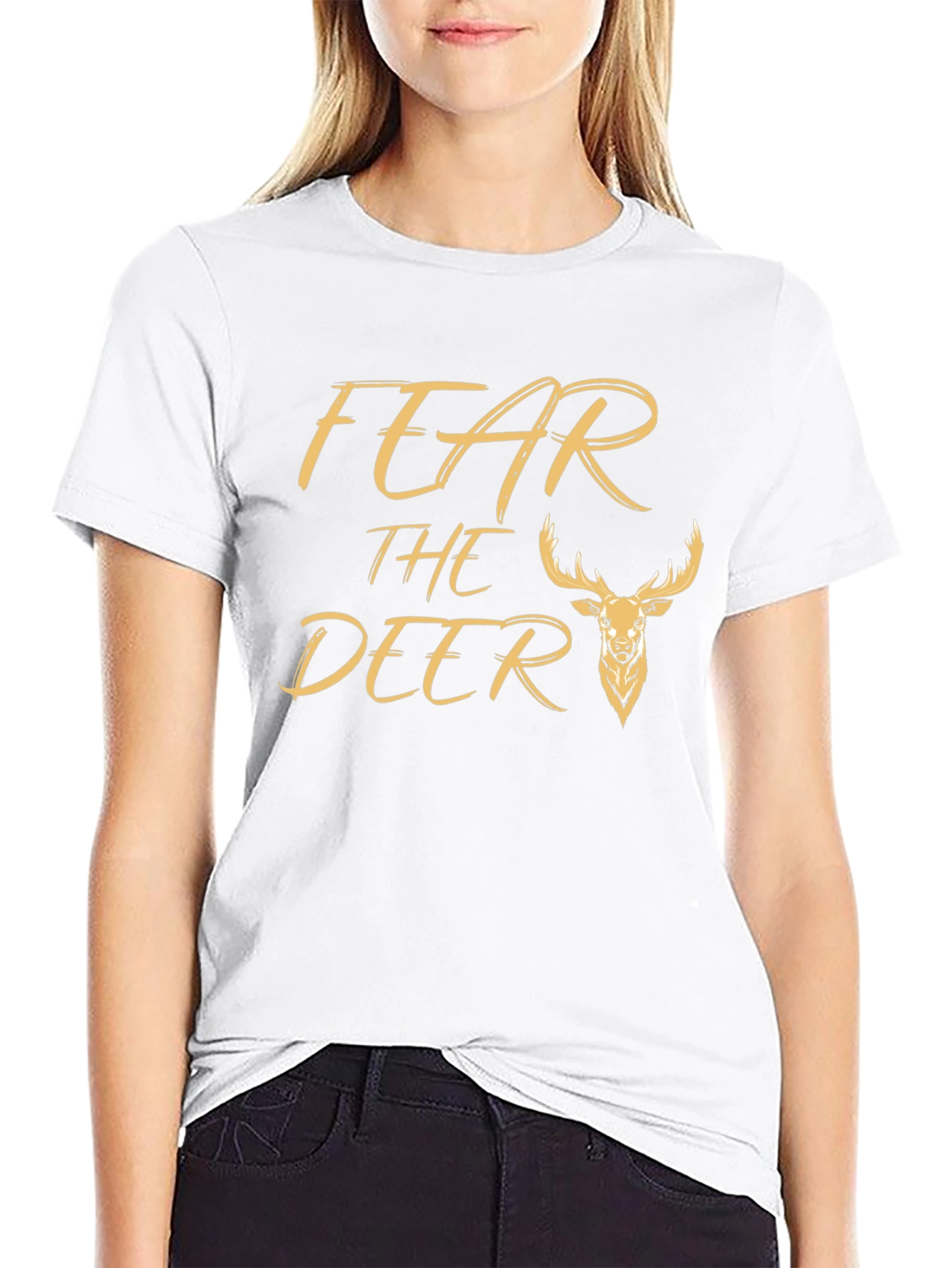 Fear the Deer Black Graphic Tee