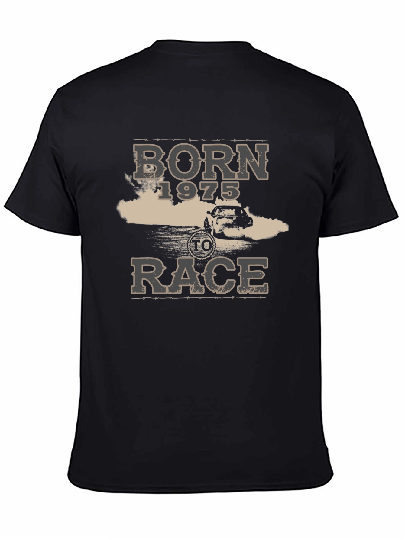 Born 1975 To Race Black T-Shirt