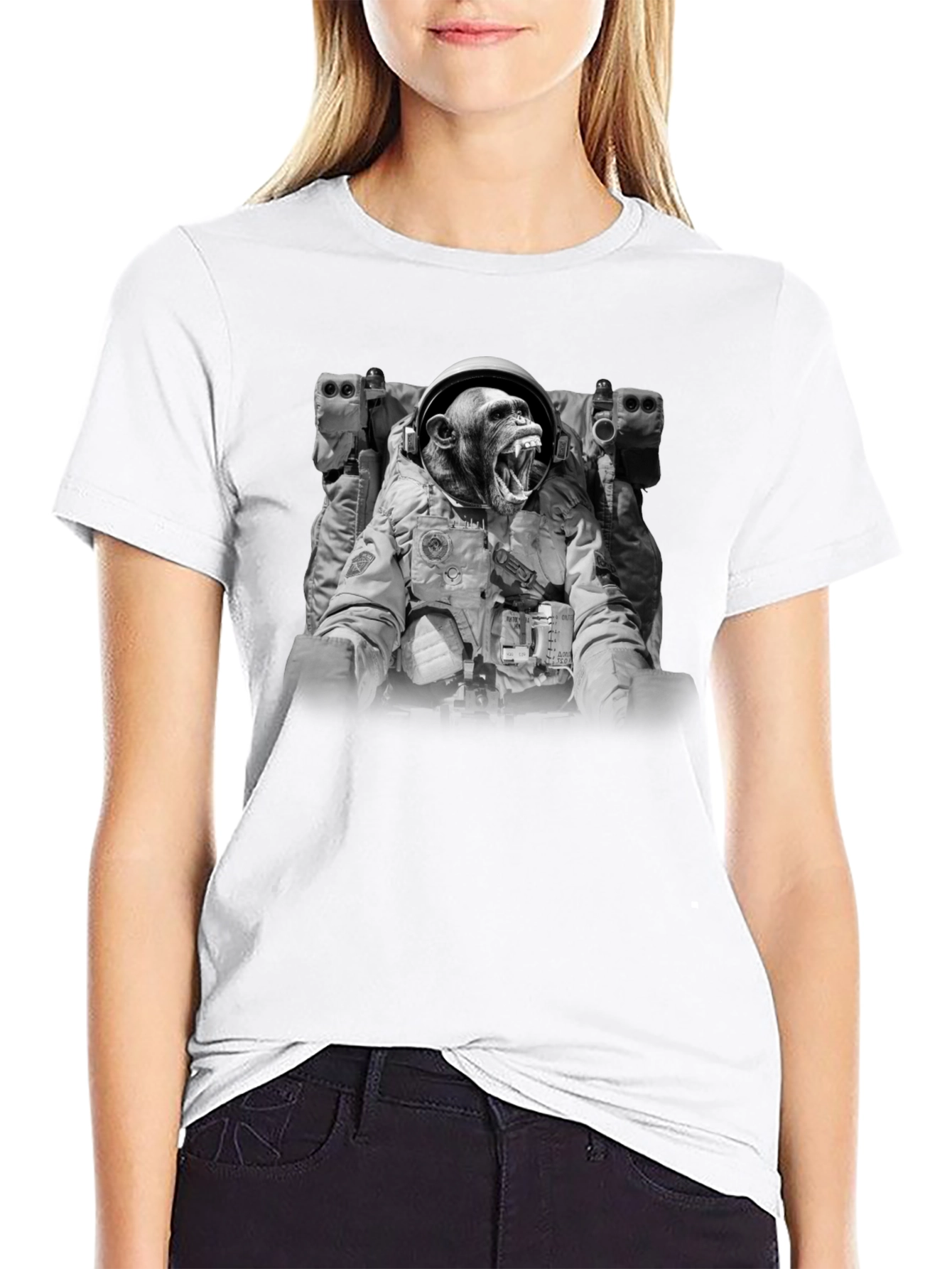 Ape Astronaut Graphic T-Shirt - Space Monkey Design