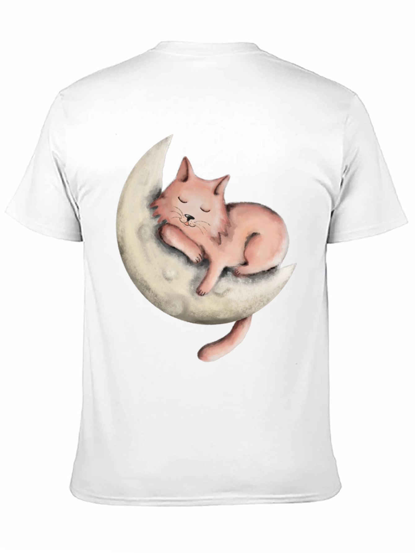 Cat on Moon Graphic Tee - Relaxed Fit