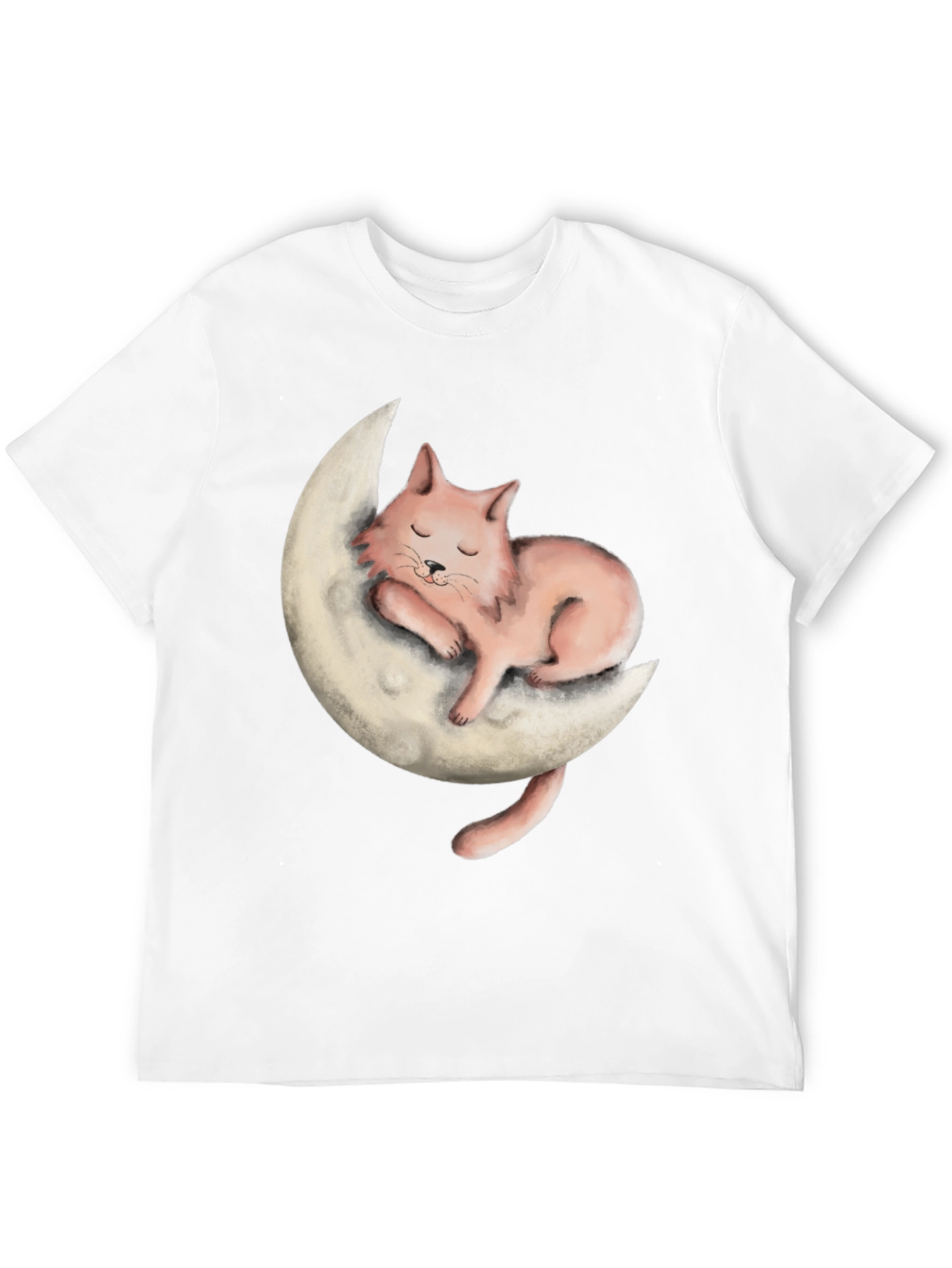 Cat on Moon Graphic Tee - Relaxed Fit