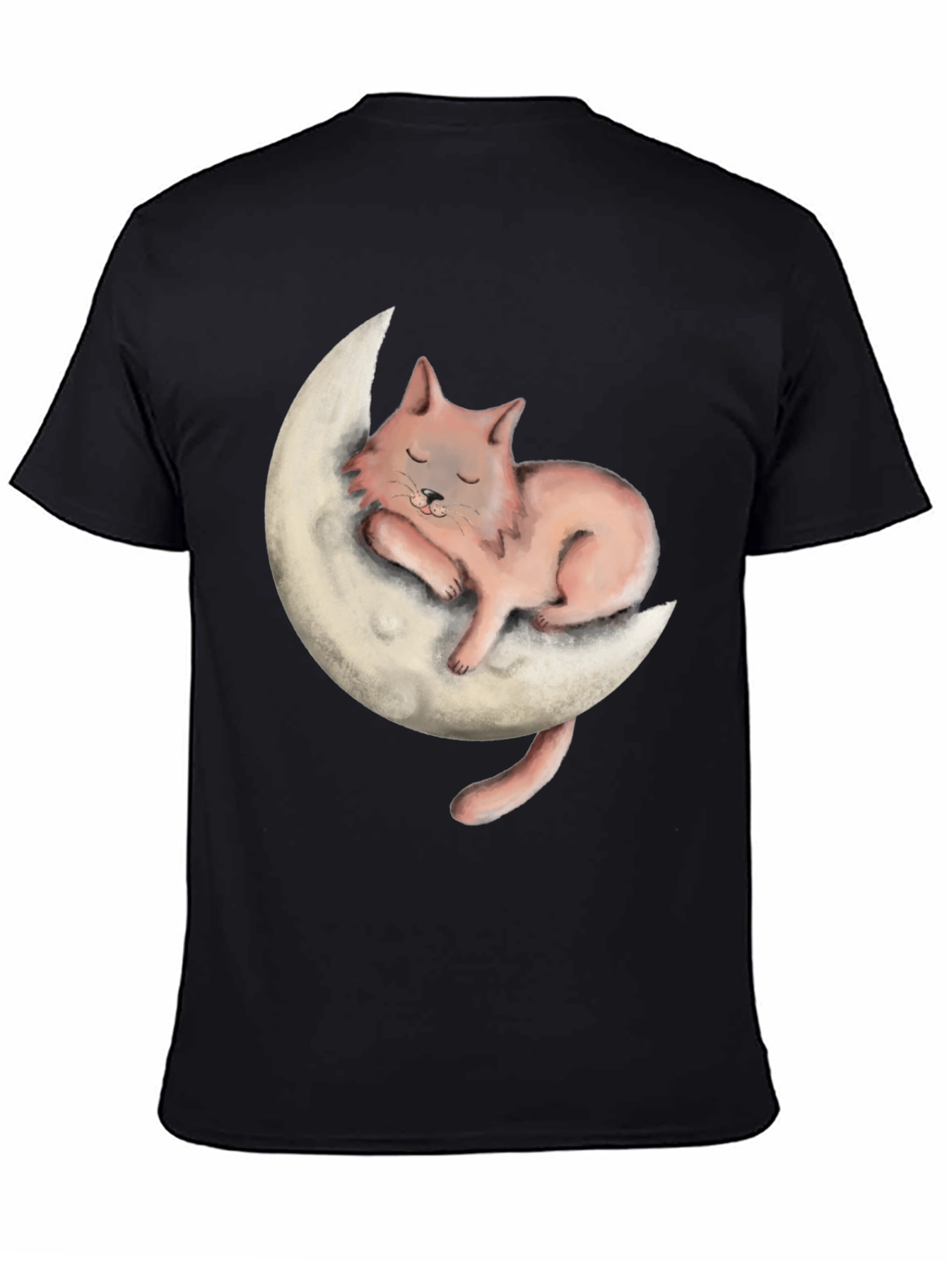 Cat on Moon Graphic Tee - Relaxed Fit
