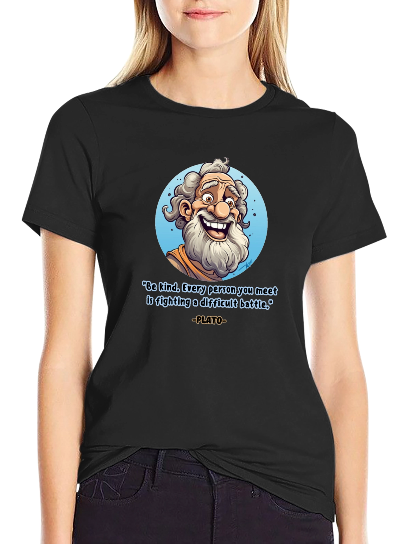 Philosophical Plato T-Shirt - Be Kind Graphic Tee