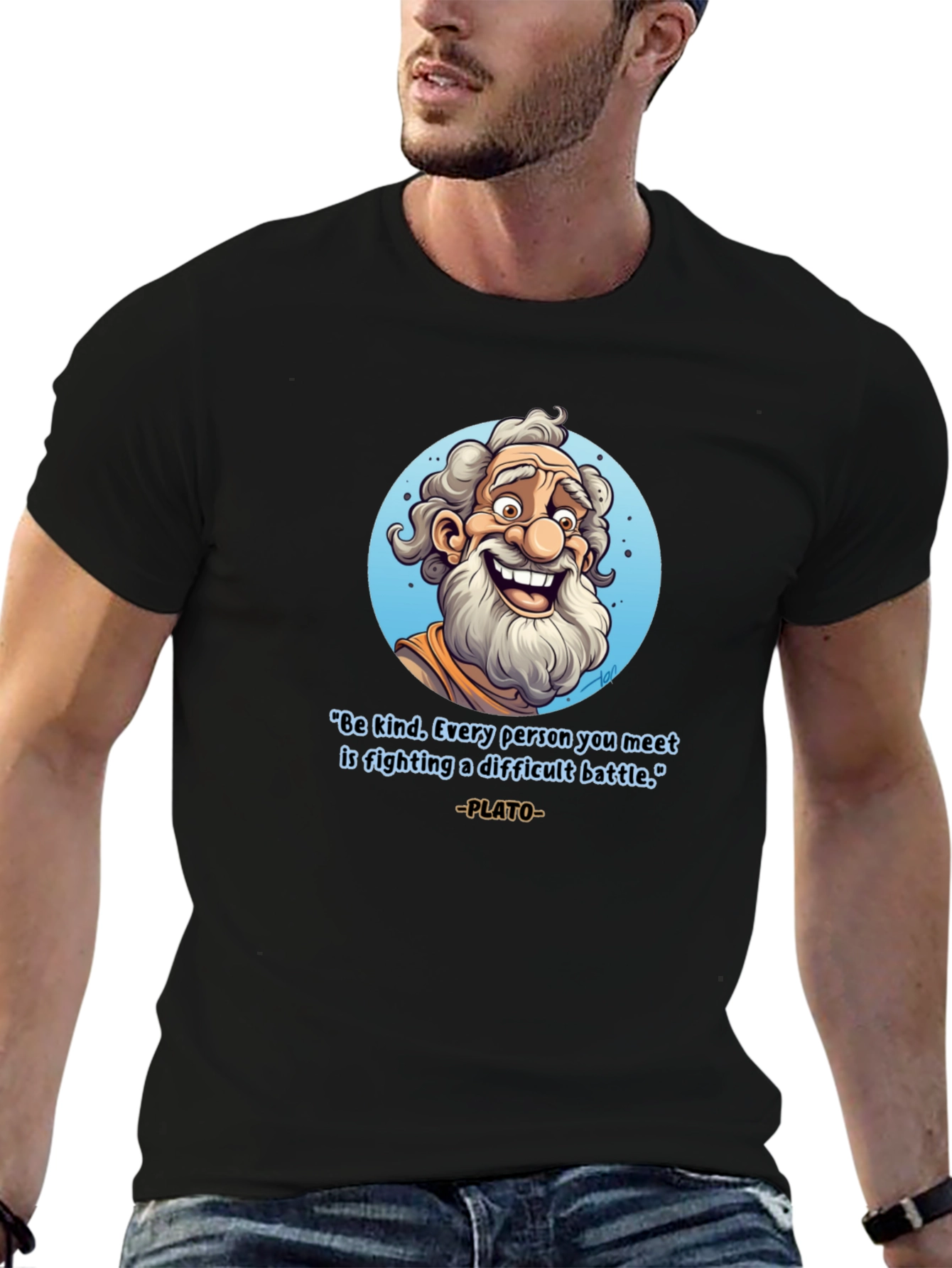 Philosophical Plato T-Shirt - Be Kind Graphic Tee