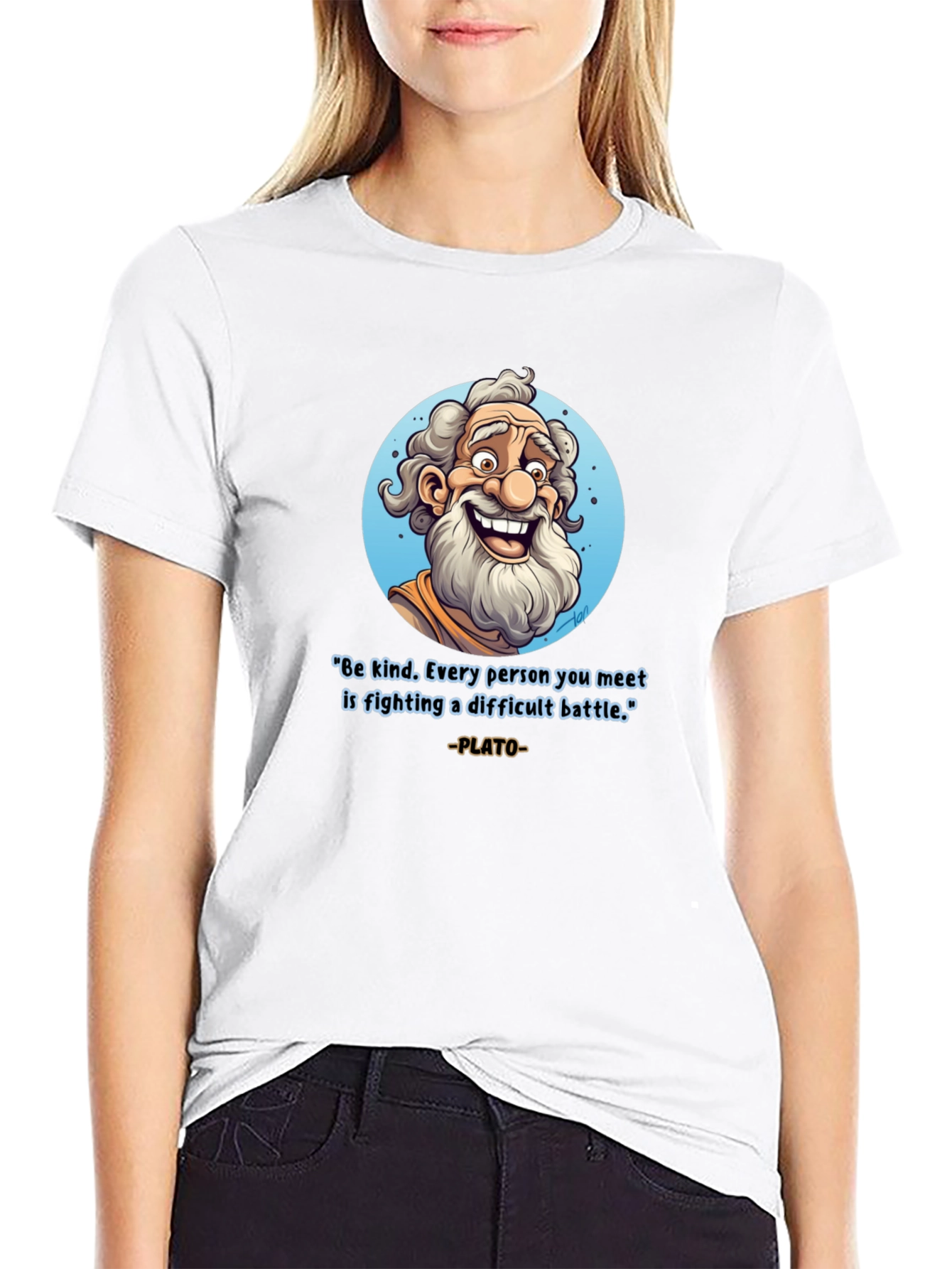 Philosophical Plato T-Shirt - Be Kind Graphic Tee