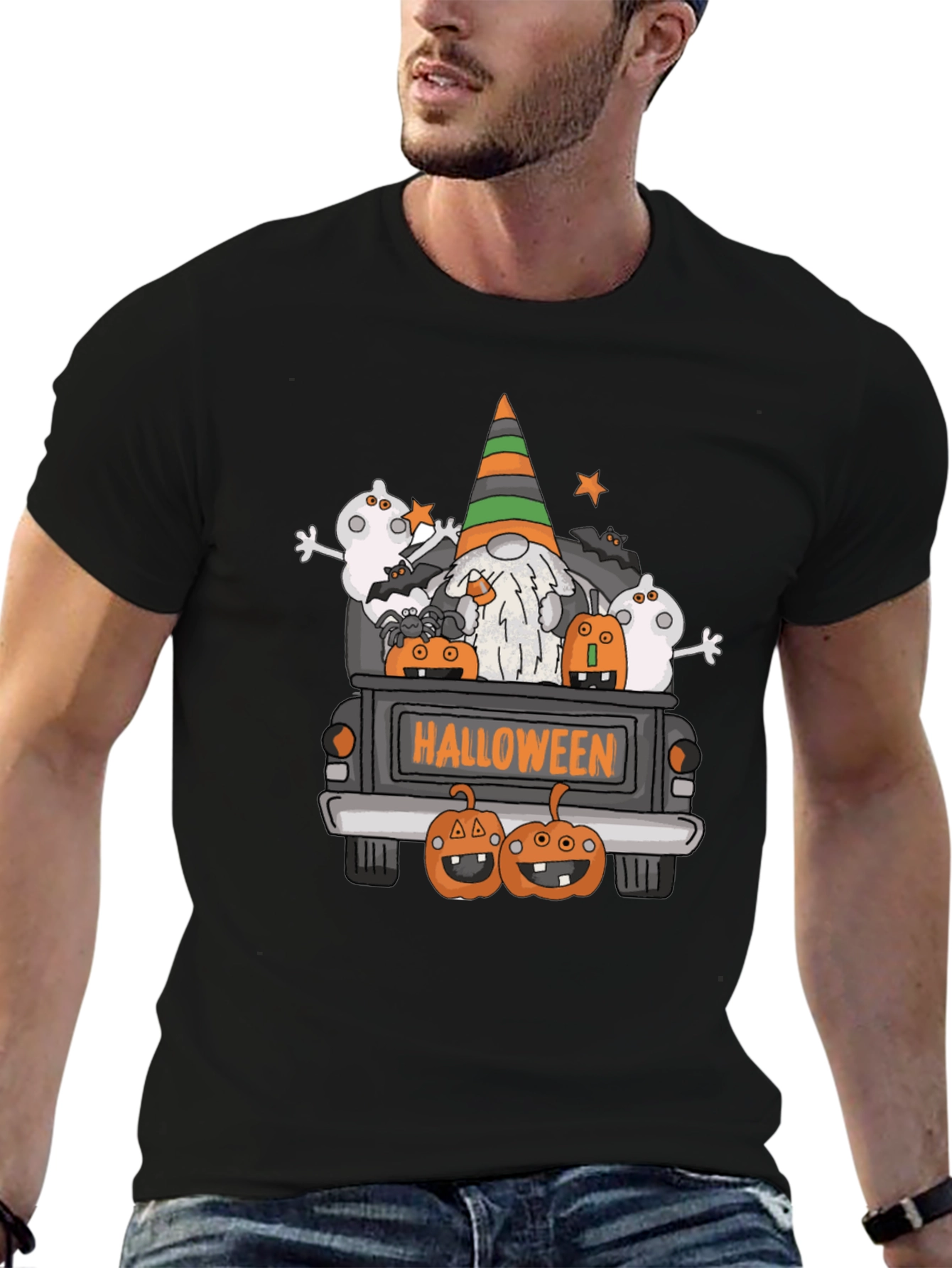 Halloween Gnome Truck T-Shirt