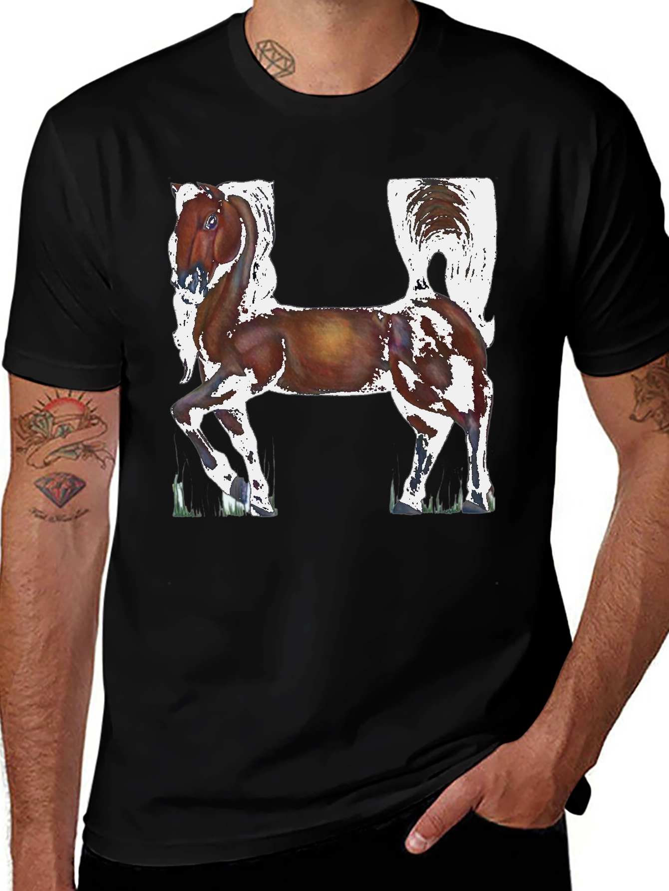 Horse Letter H Graphic Tee