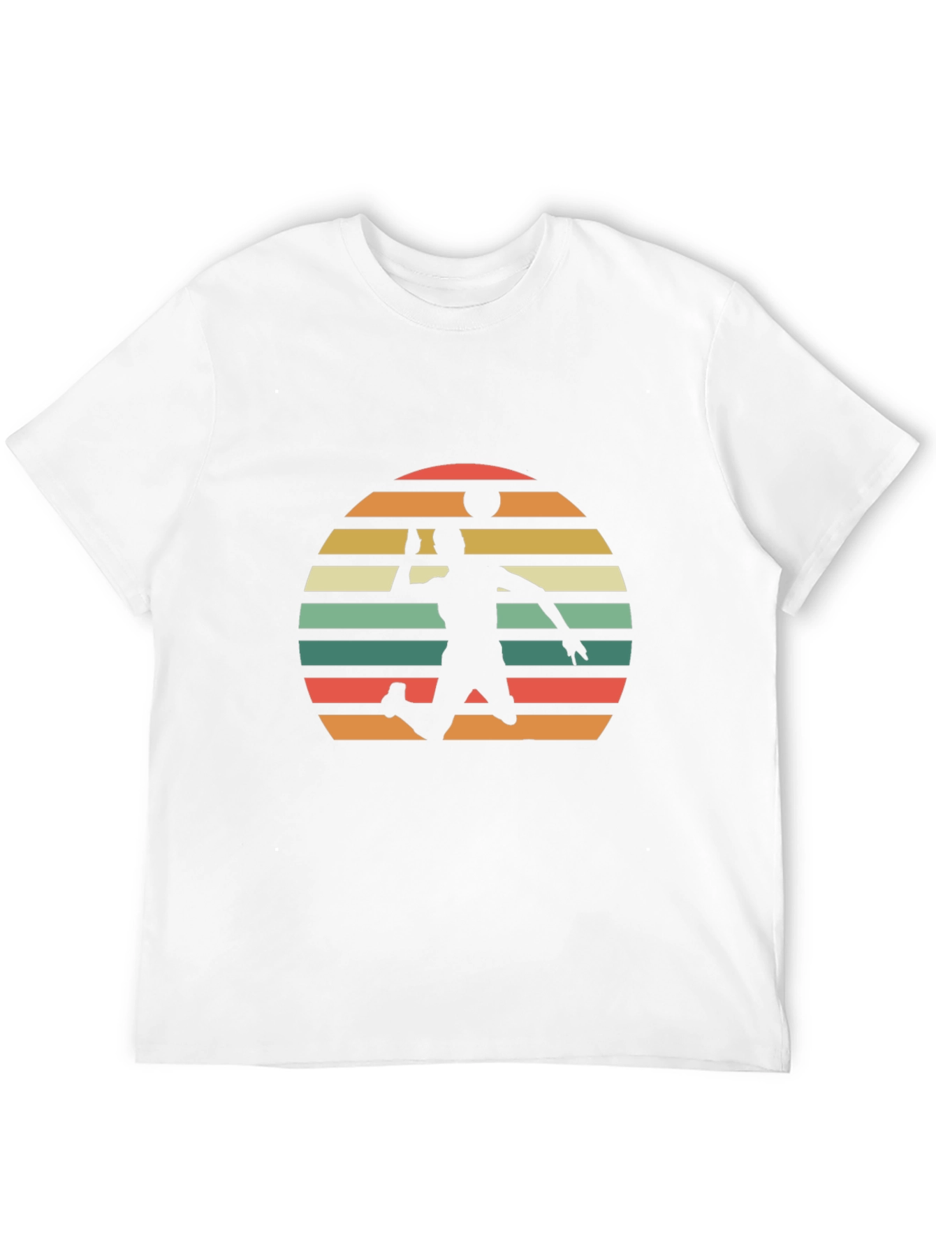 Volleyball Sunset Graphic Tee - Black