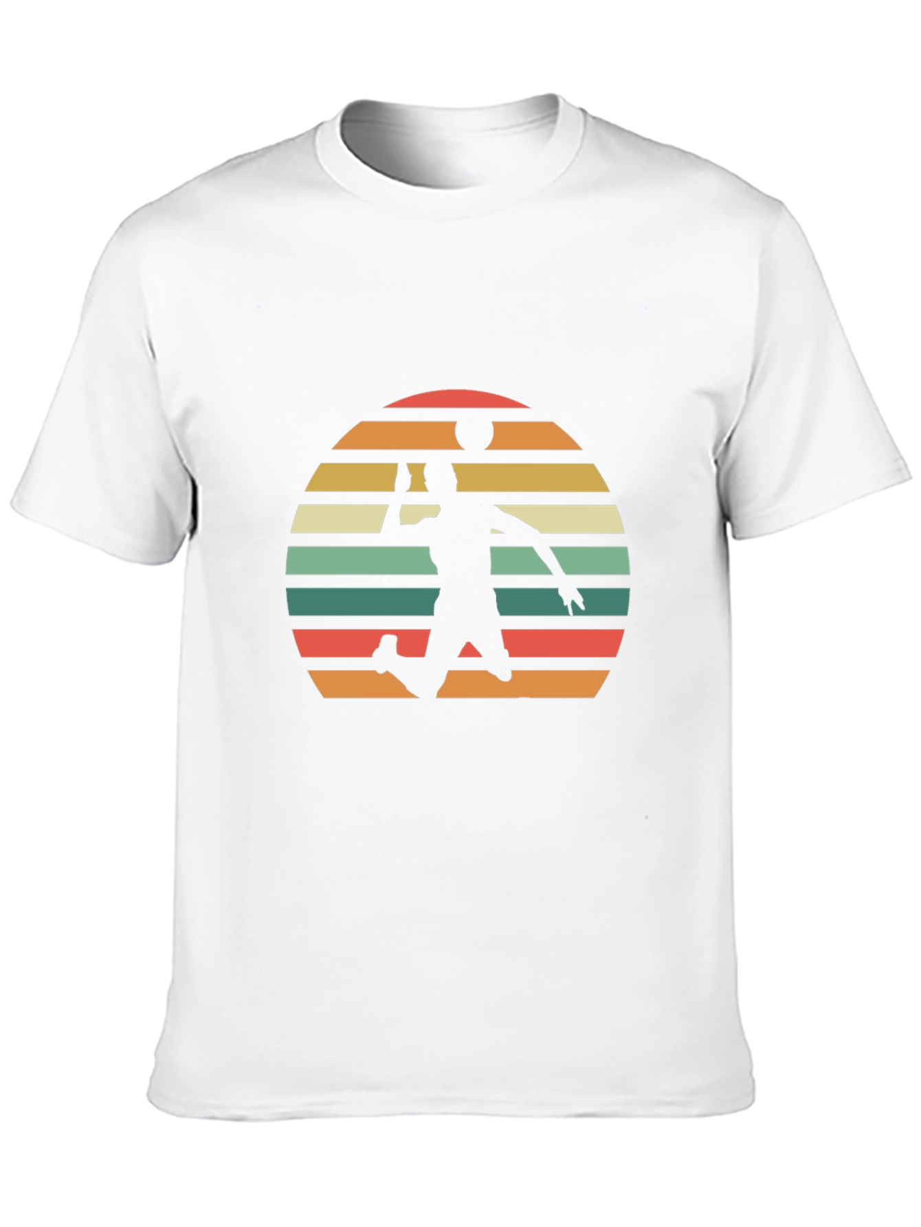 Volleyball Sunset Graphic Tee - Black