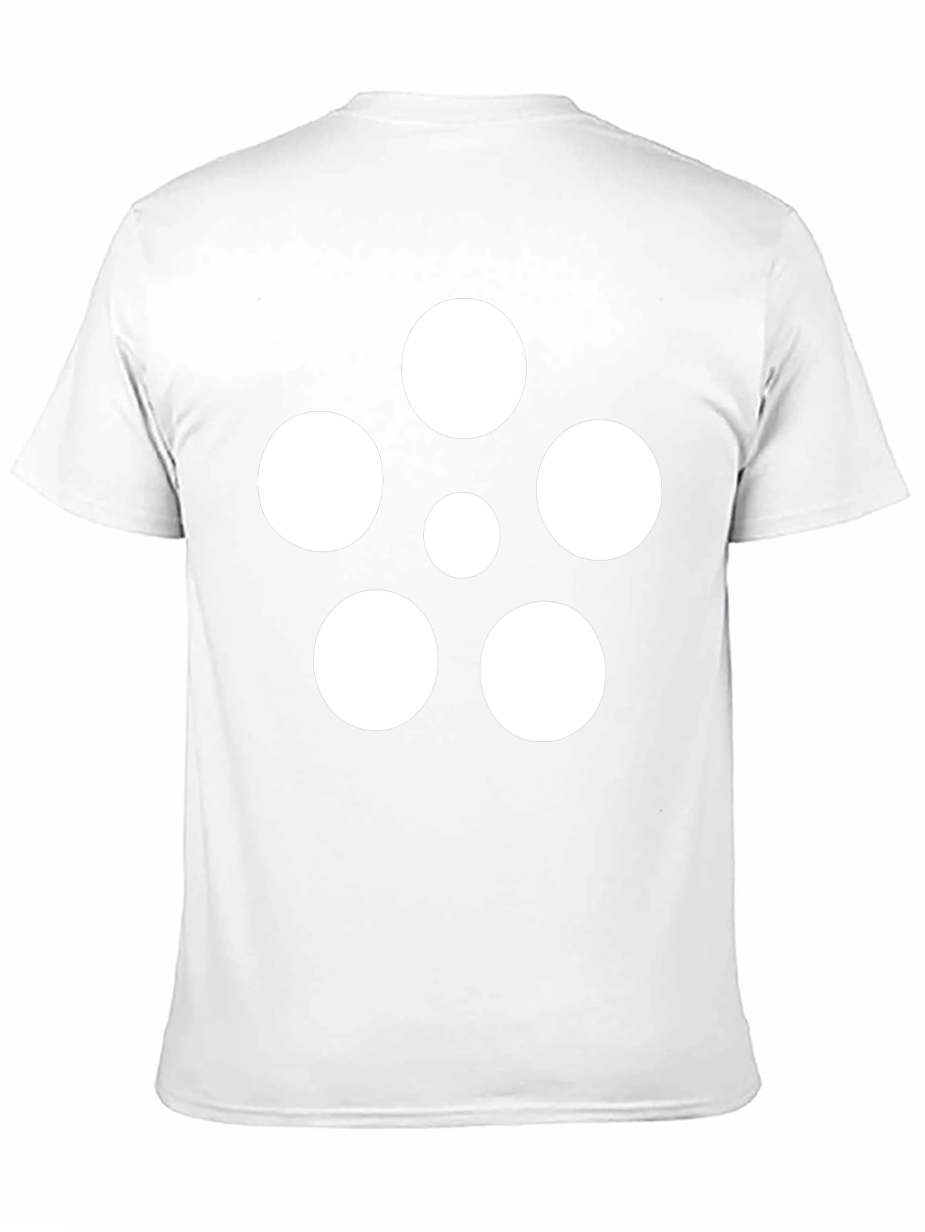 Geometric Circle Pattern Black T-Shirt