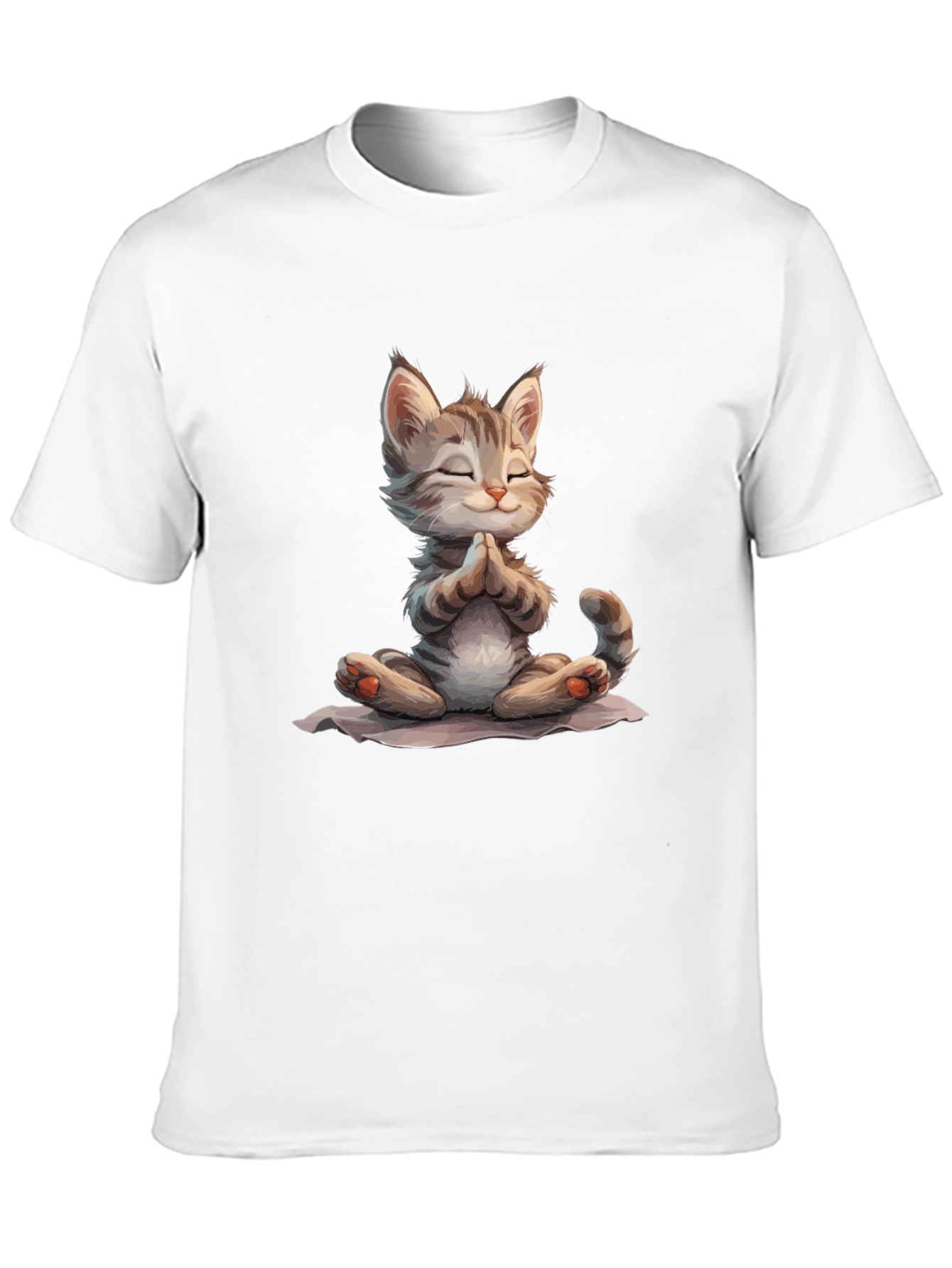 Zen Cat T-Shirt - Meditating Kitten Graphic Tee
