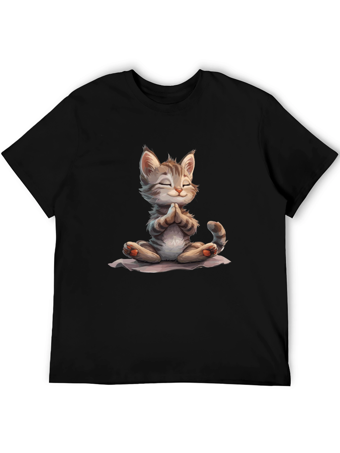 Zen Cat T-Shirt - Meditating Kitten Graphic Tee