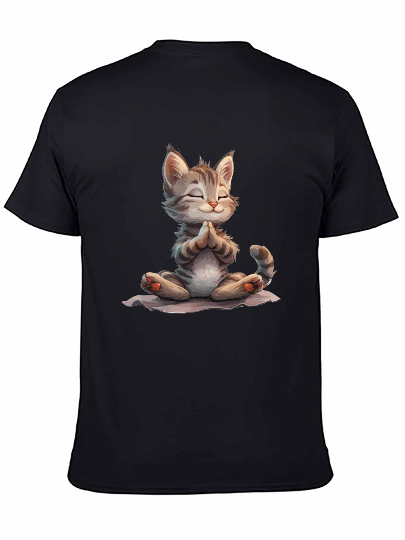 Zen Cat T-Shirt - Meditating Kitten Graphic Tee