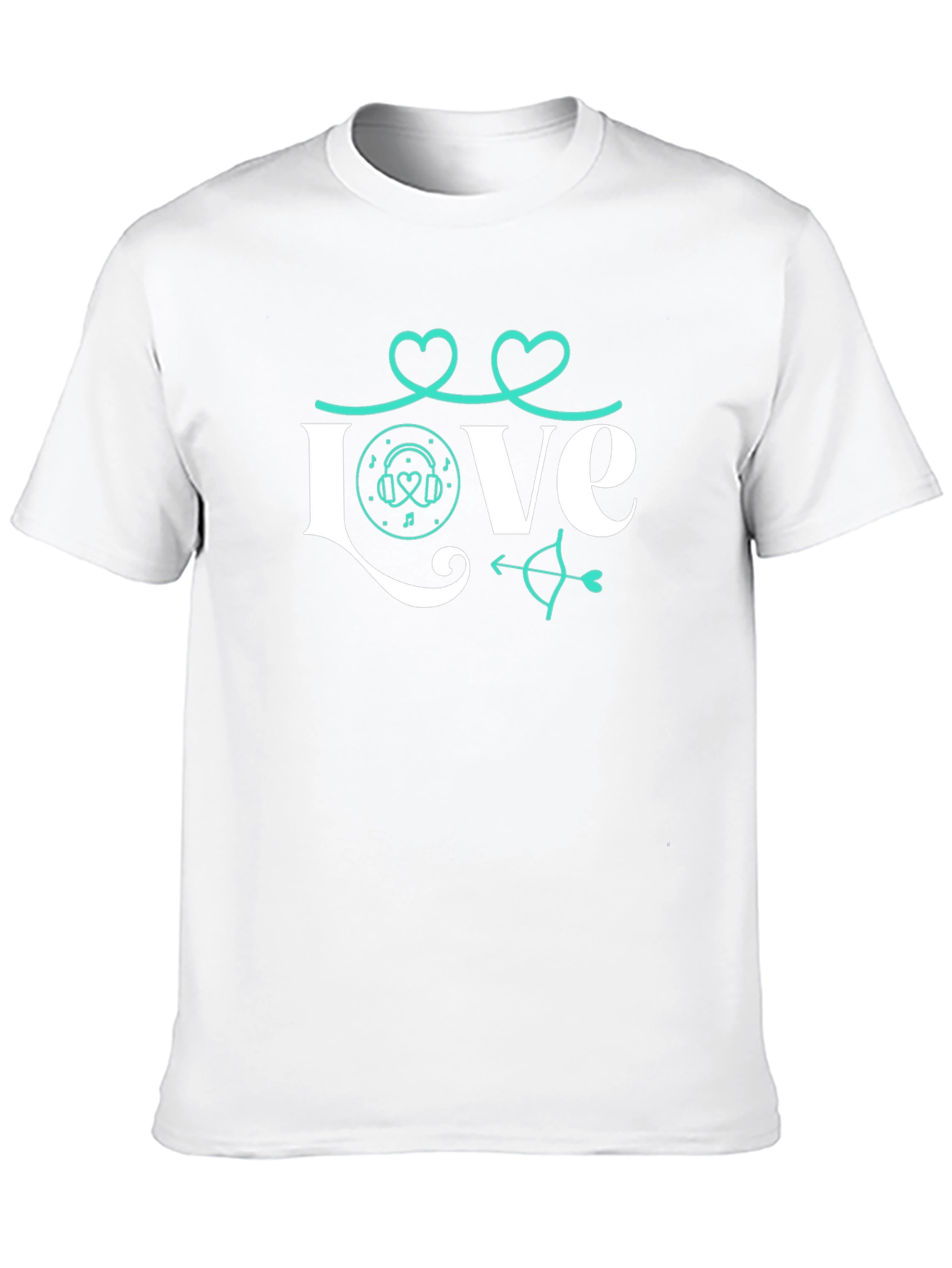 Love Music Valentines Day Graphic Tee