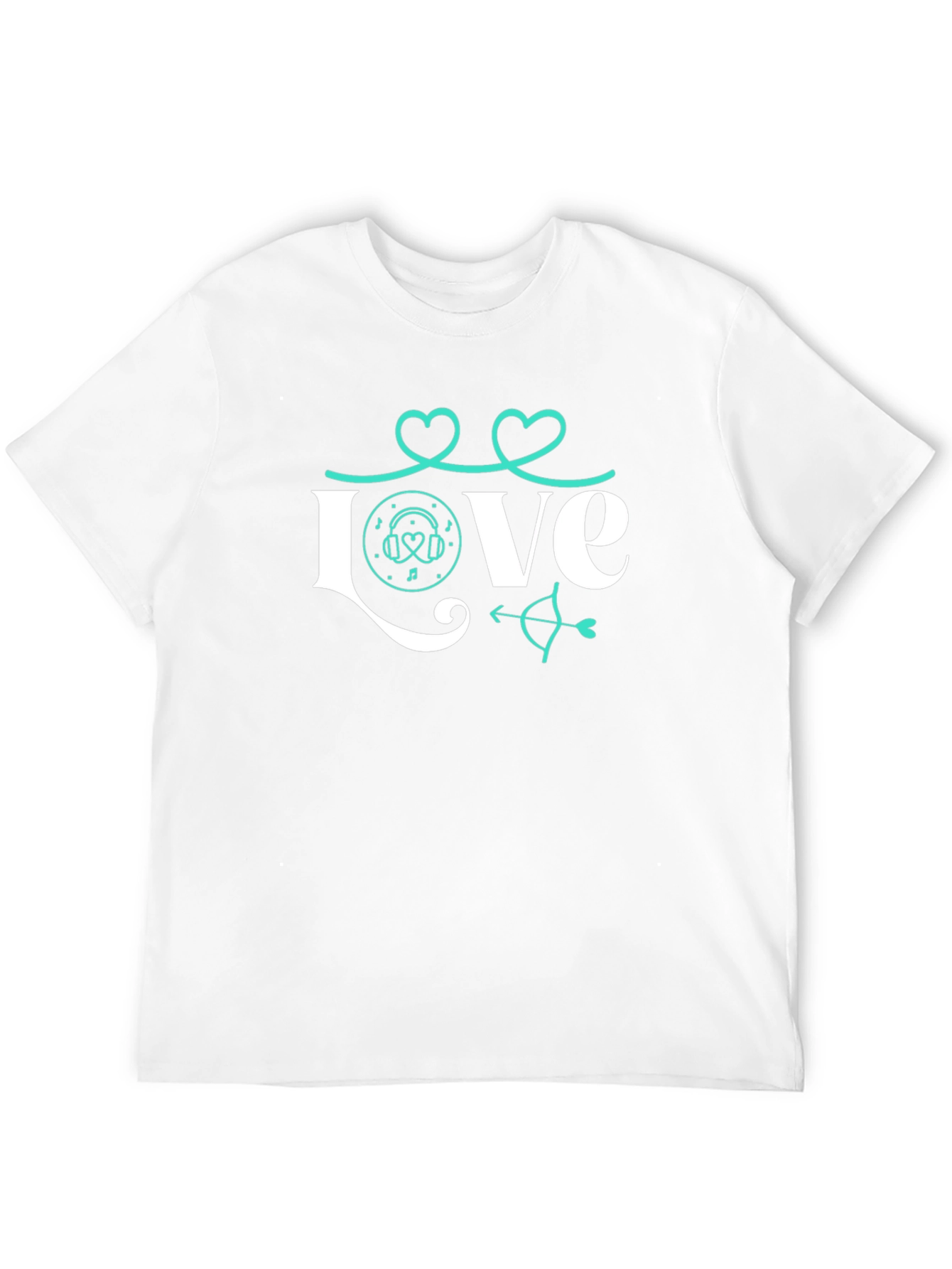 Love Music Valentines Day Graphic Tee