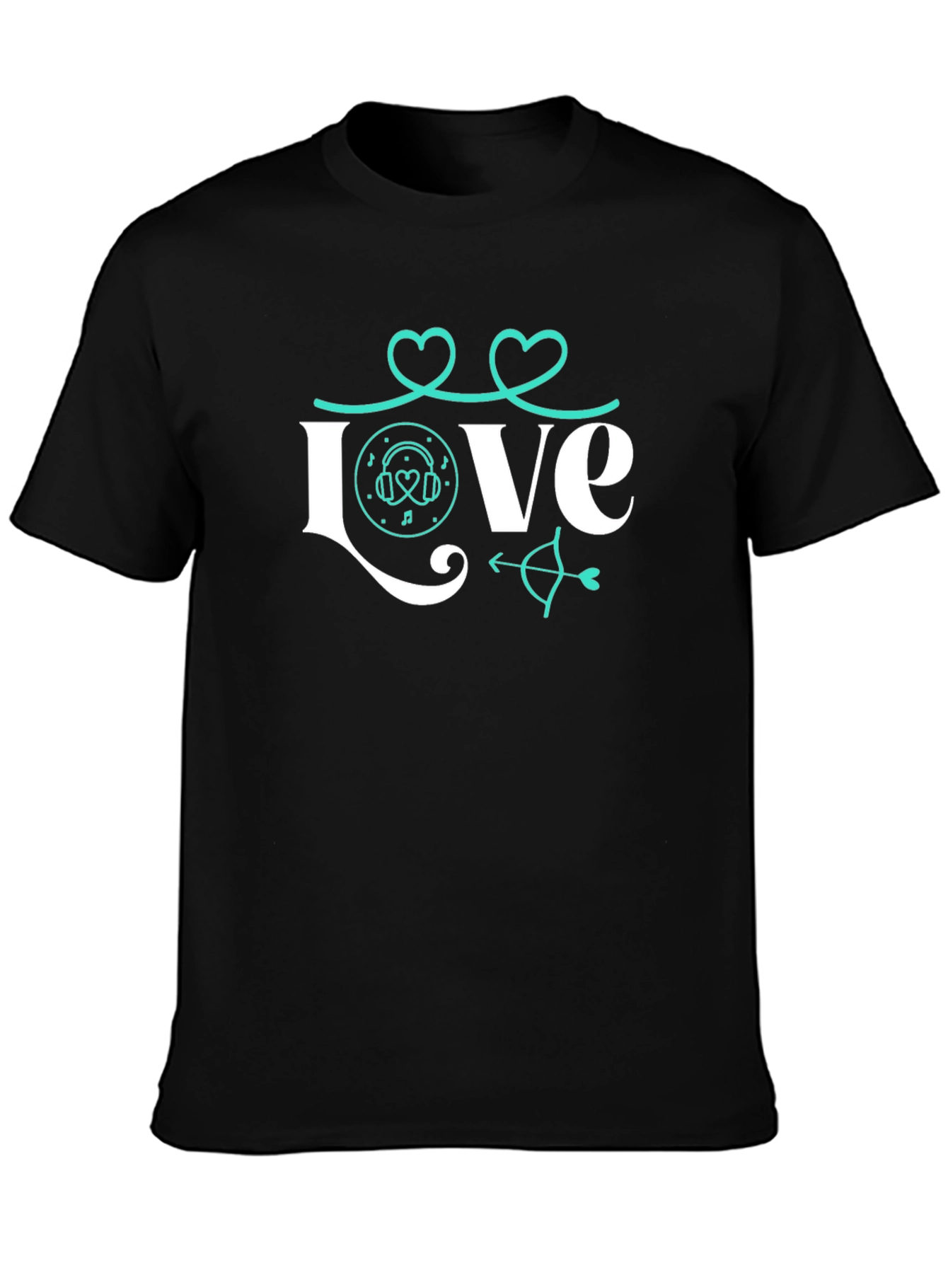 Love Music Valentines Day Graphic Tee