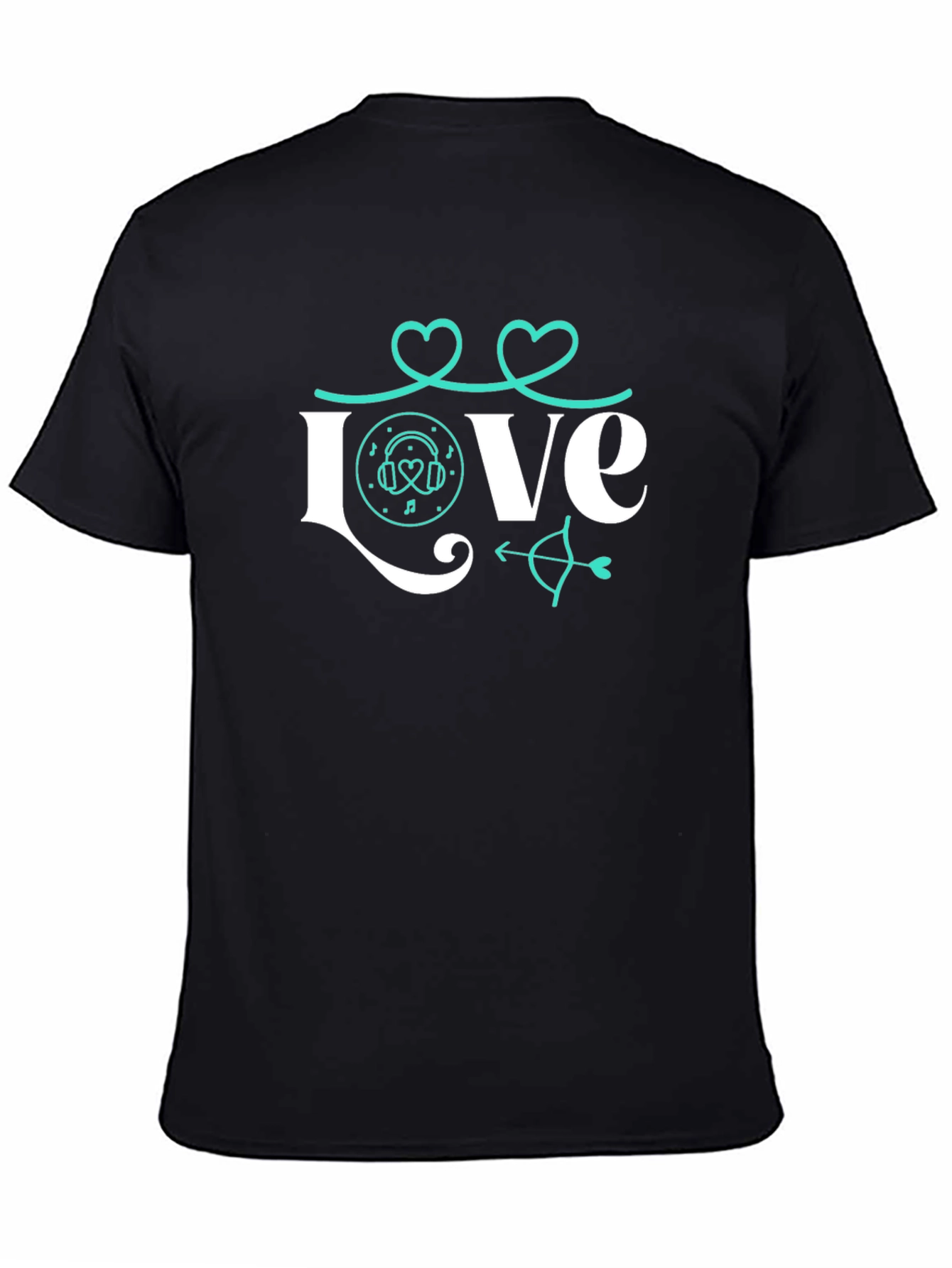 Love Music Valentines Day Graphic Tee