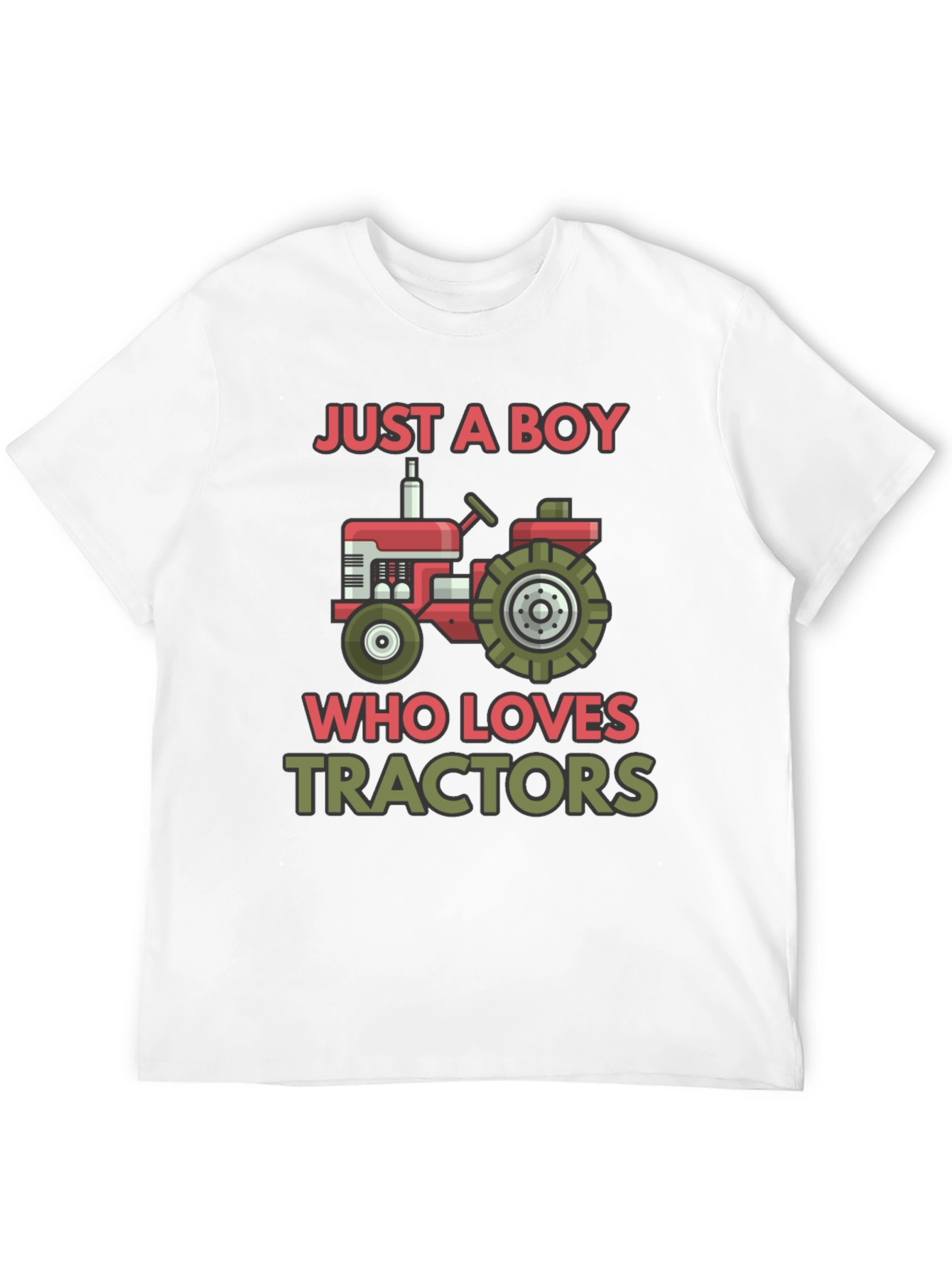 Boy Who Loves Tractors Graphic T-Shirt