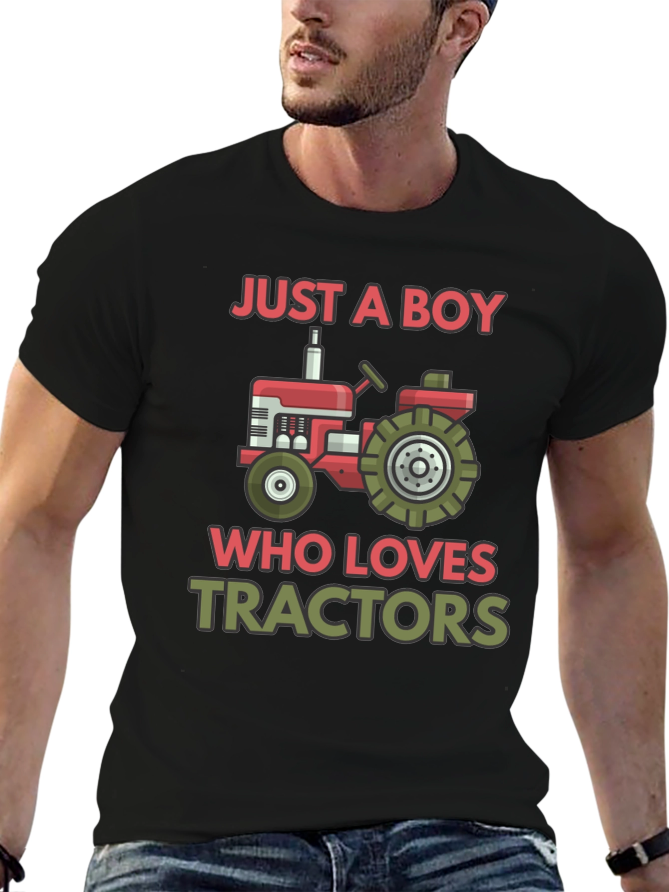 Boy Who Loves Tractors Graphic T-Shirt