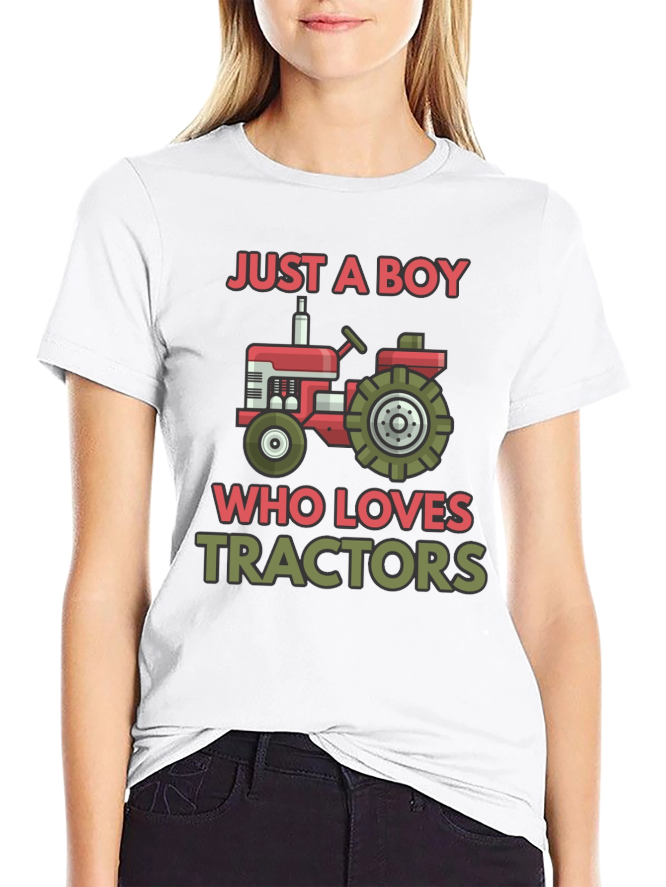 Boy Who Loves Tractors Graphic T-Shirt