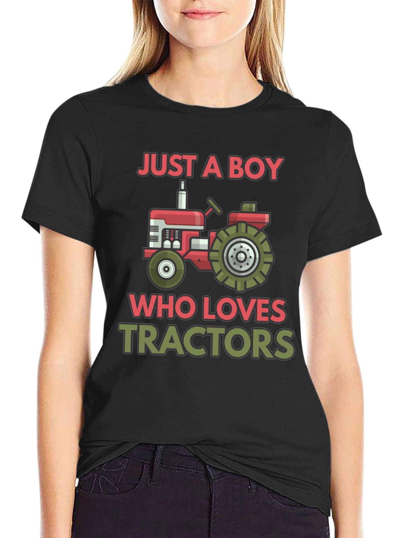 Boy Who Loves Tractors Graphic T-Shirt