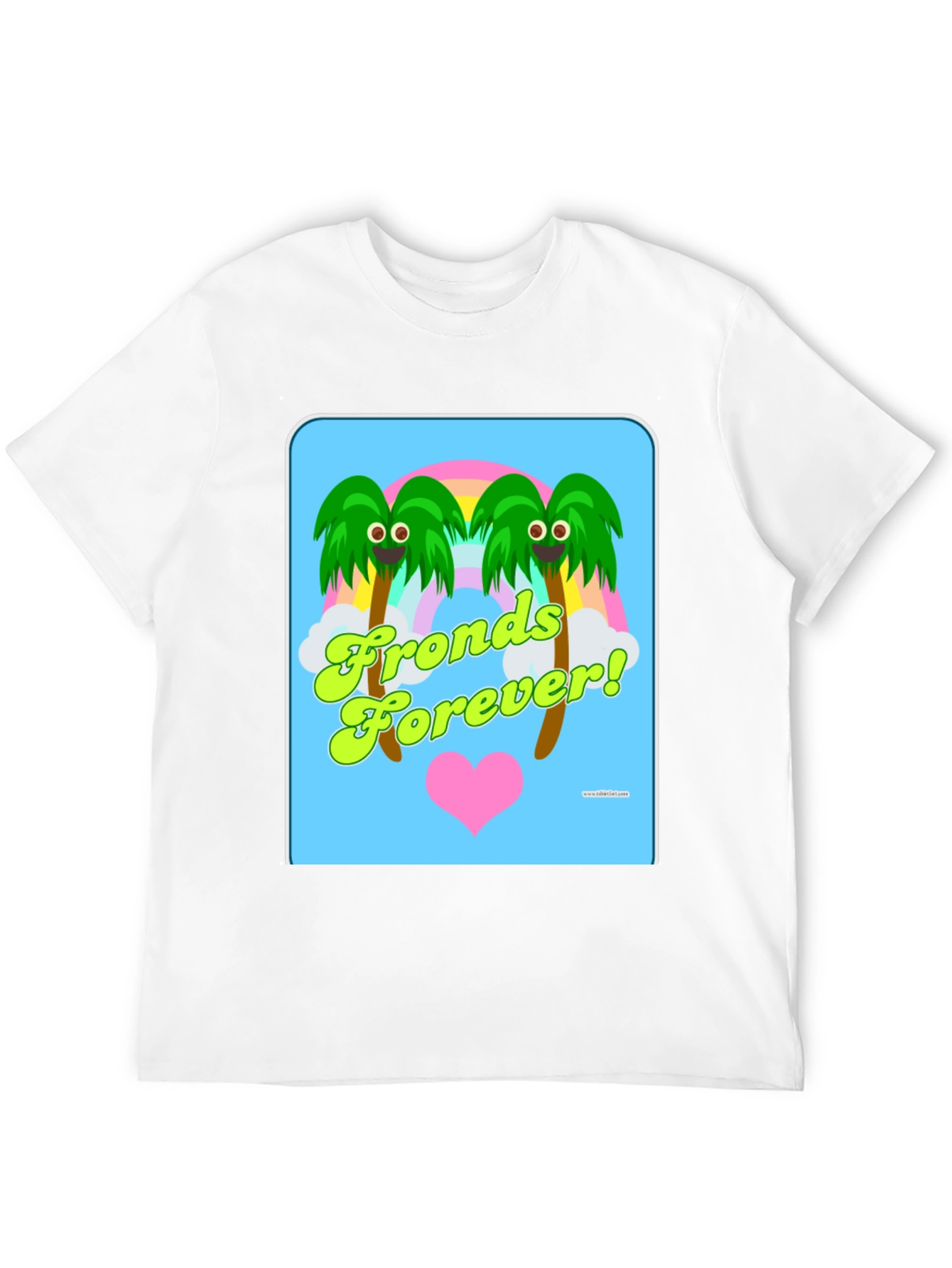 Fronds Forever! Black Cotton Graphic T-Shirt